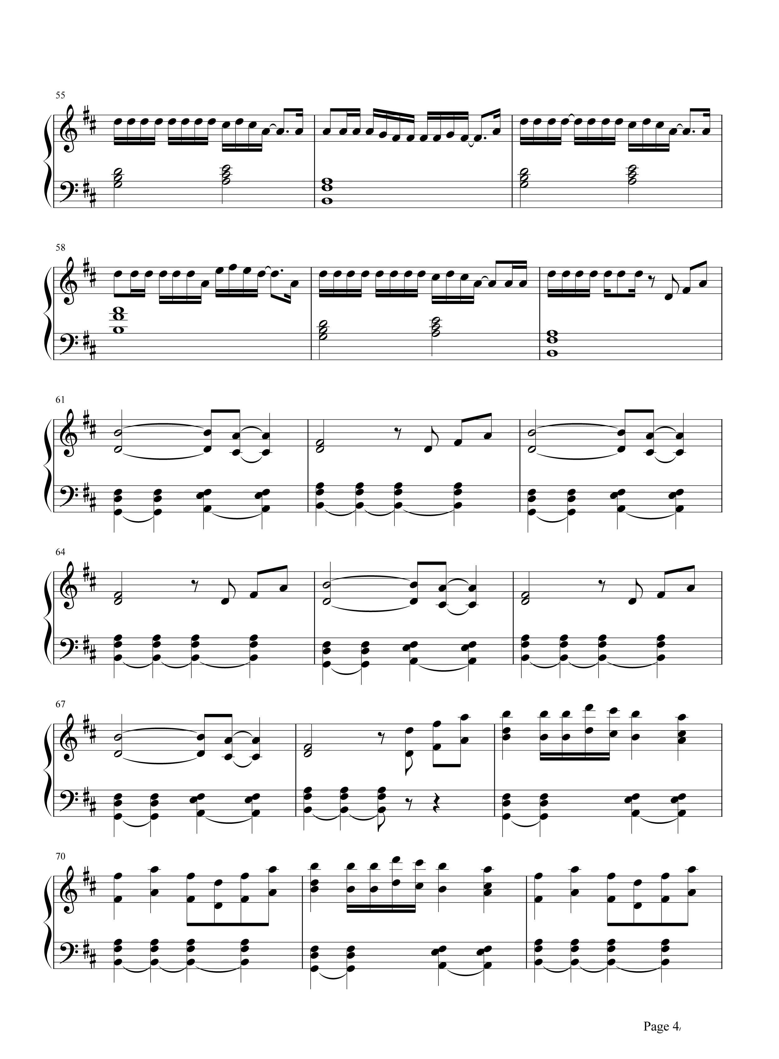 病名は愛だった (病名为爱)钢琴谱 鏡音リン・レン (镜音双子)-我苦苦等待的你的爱意 病名为爱4
