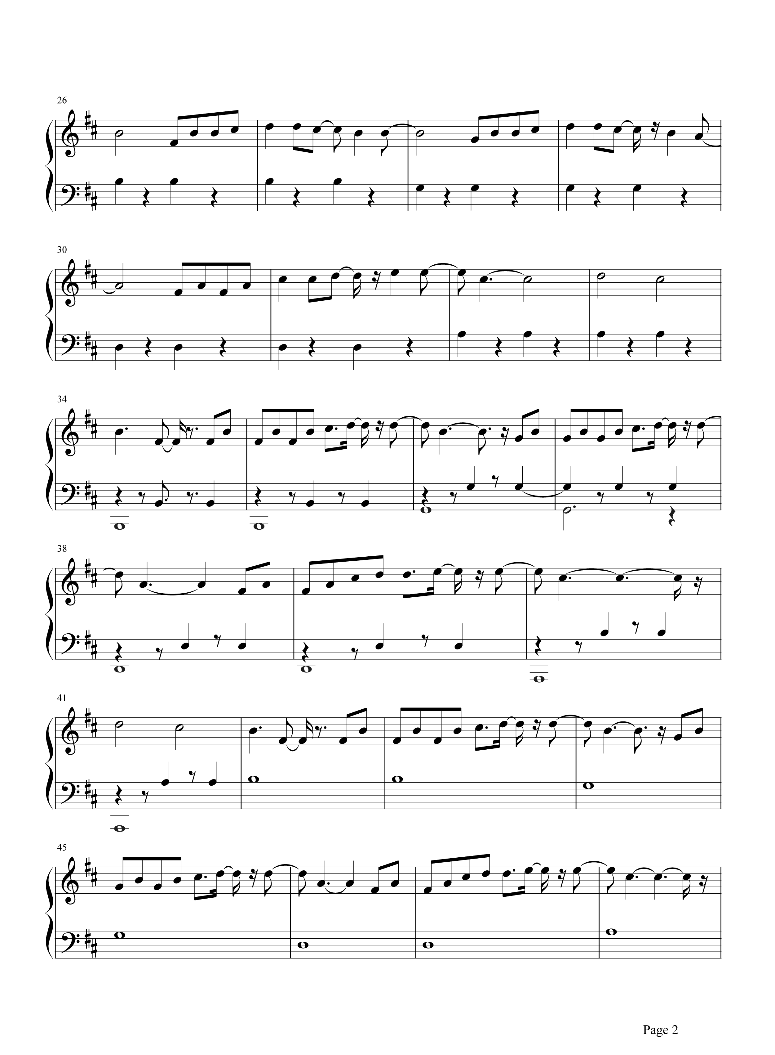 Despacito钢琴谱-Luis Fonsi Daddy Yankee-你是暗夜中的一丝光明2