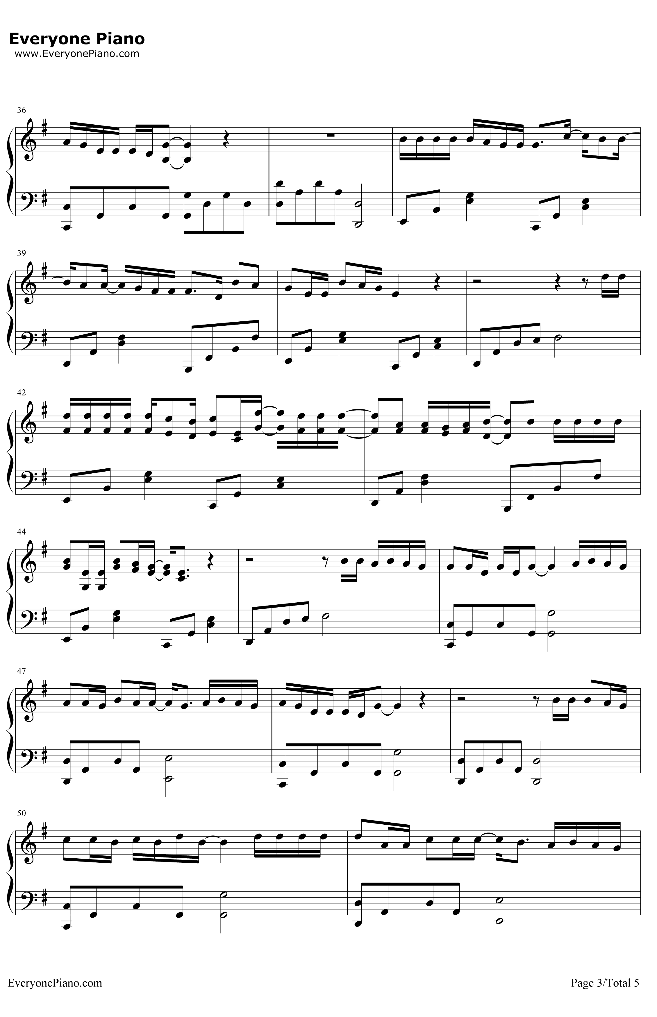Let Her Go放手爱情钢琴谱-PassengerMikeRosenberg3