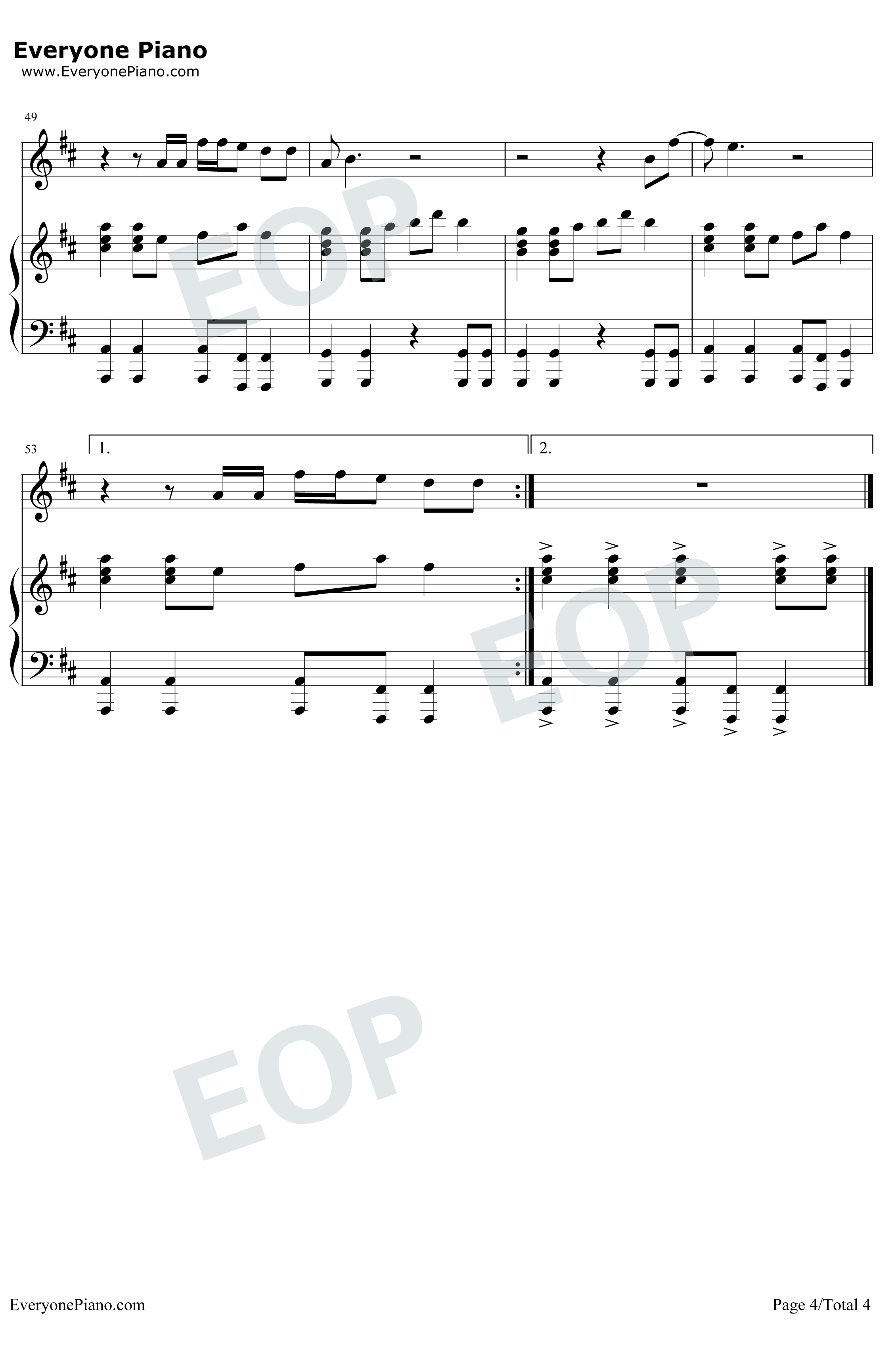 Middle of the Night钢琴谱-The Vamps / Martin Jensen4