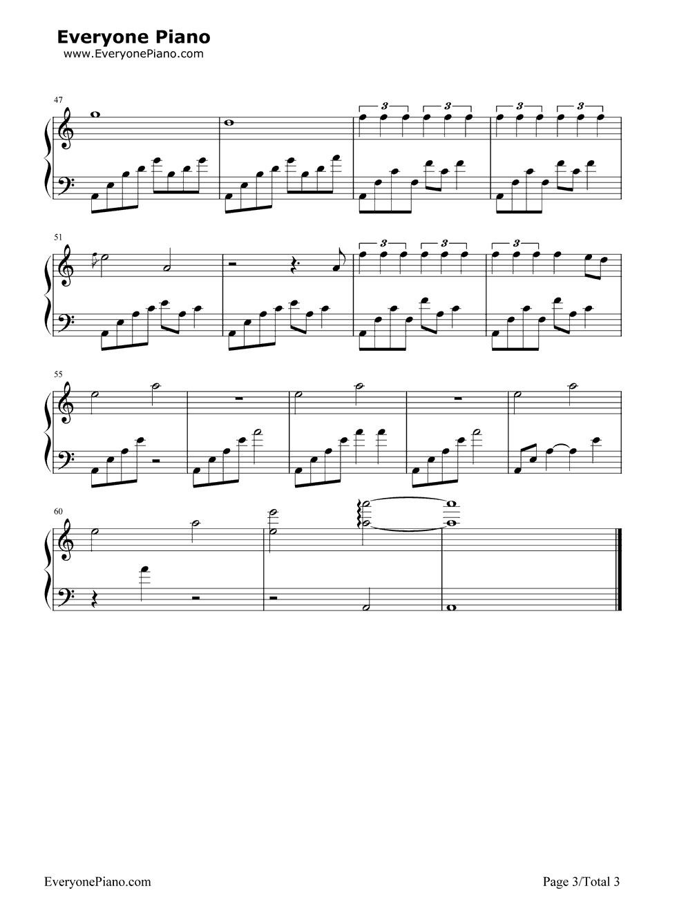 Butterfly钢琴谱-Kevin Kern3