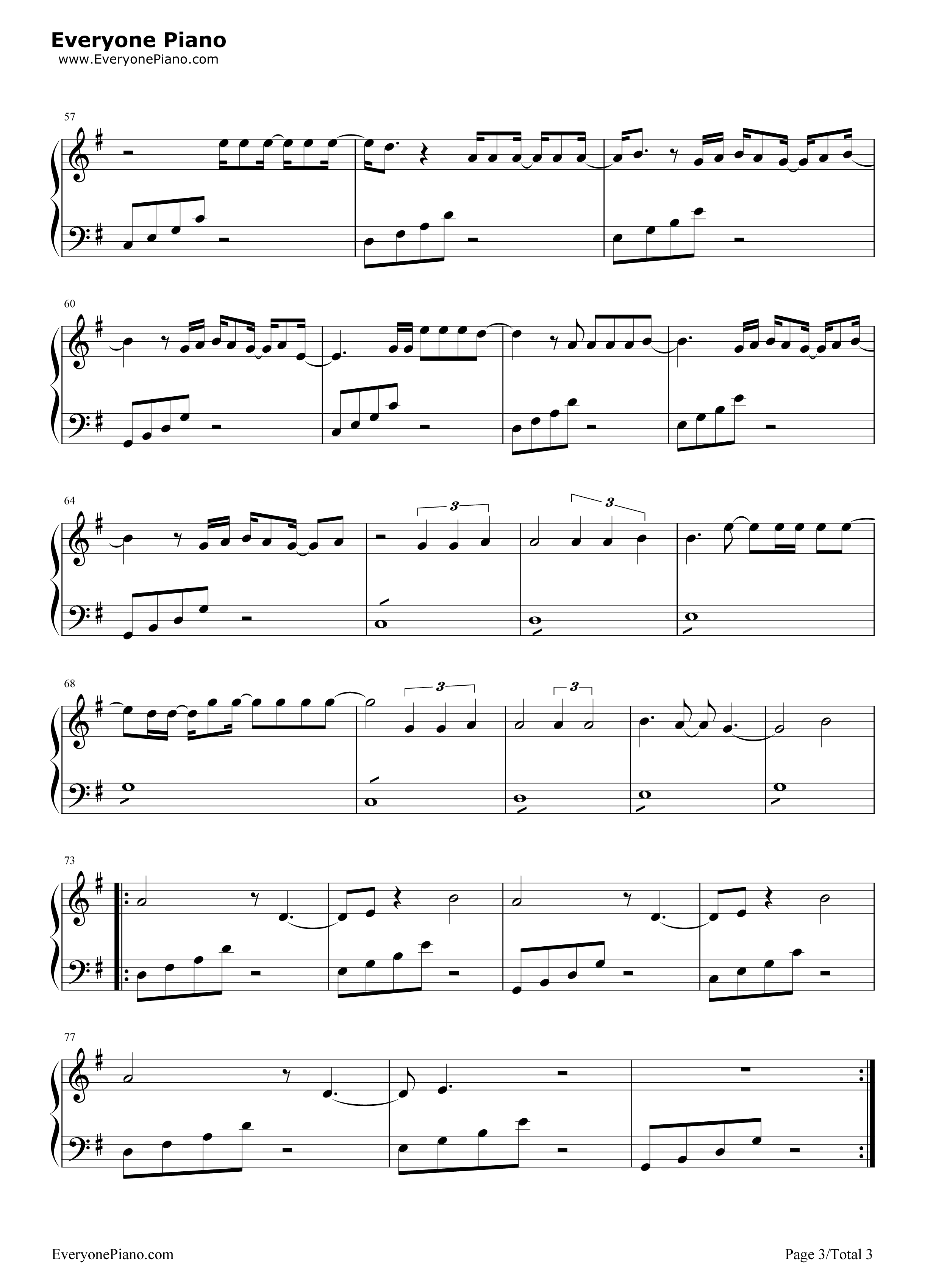 Love Exists钢琴谱-Amy Lee3