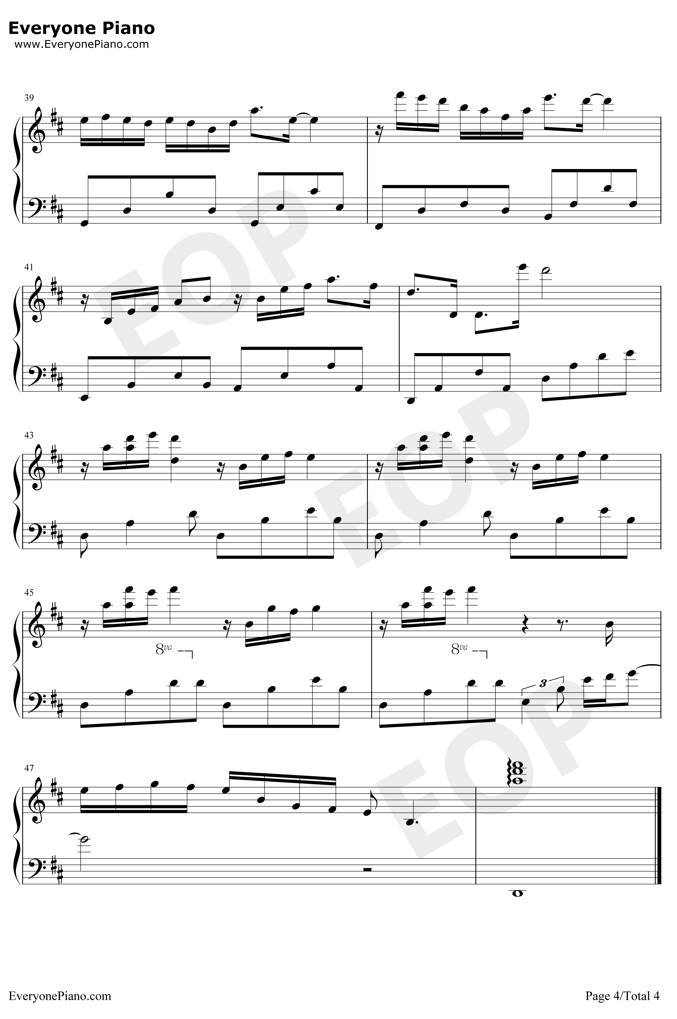 夏日绿荫钢琴谱-Pianoboy4