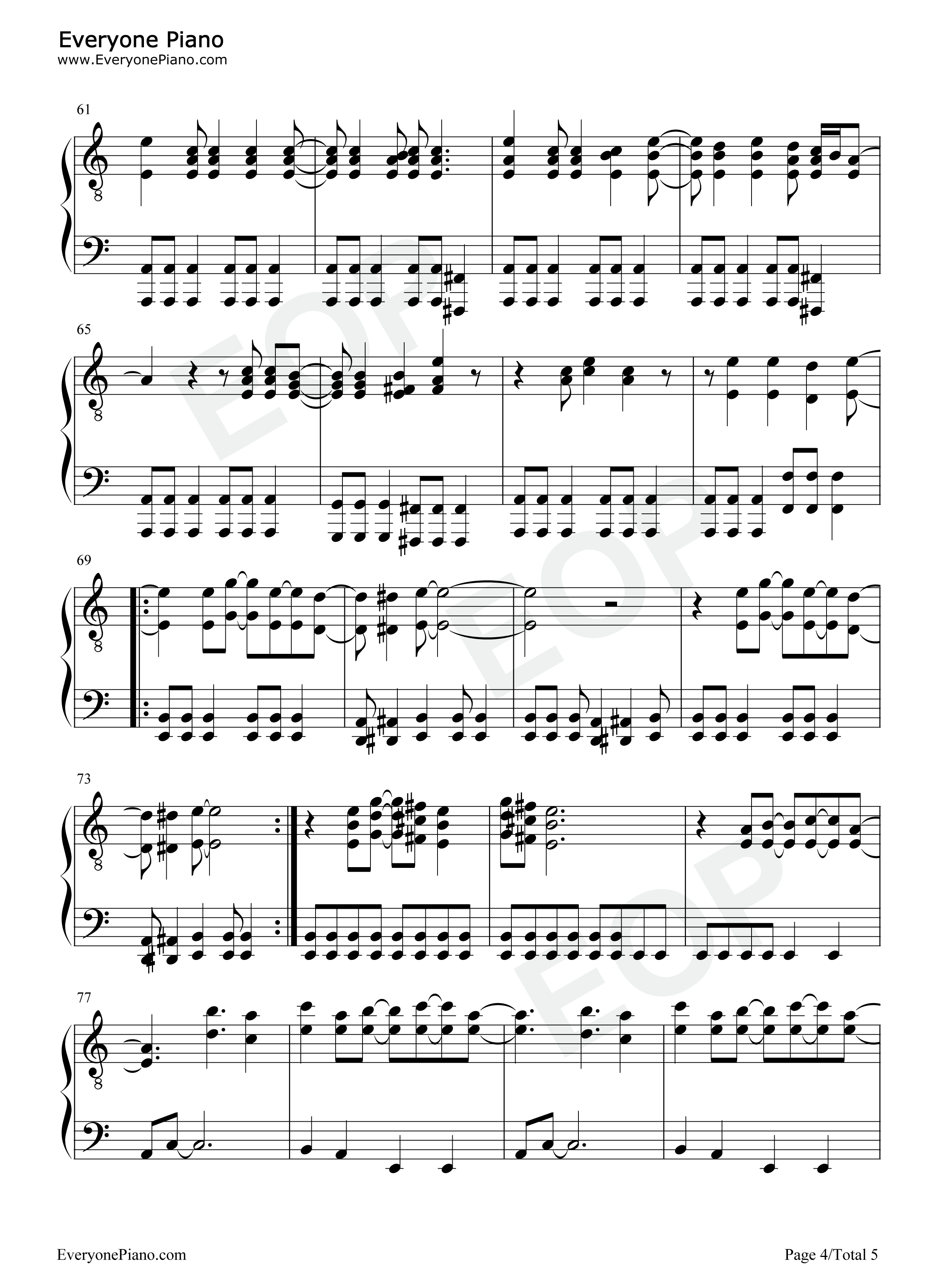 Until It Sleeps钢琴谱-Metallica4