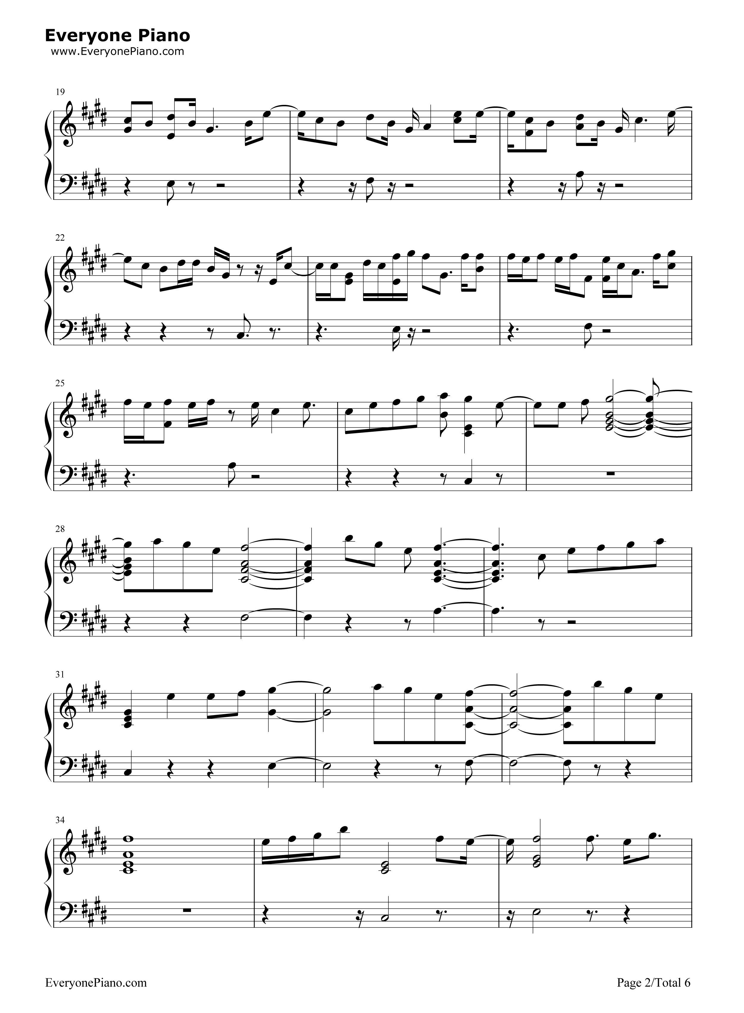 Angel钢琴谱-Fifth Harmony2