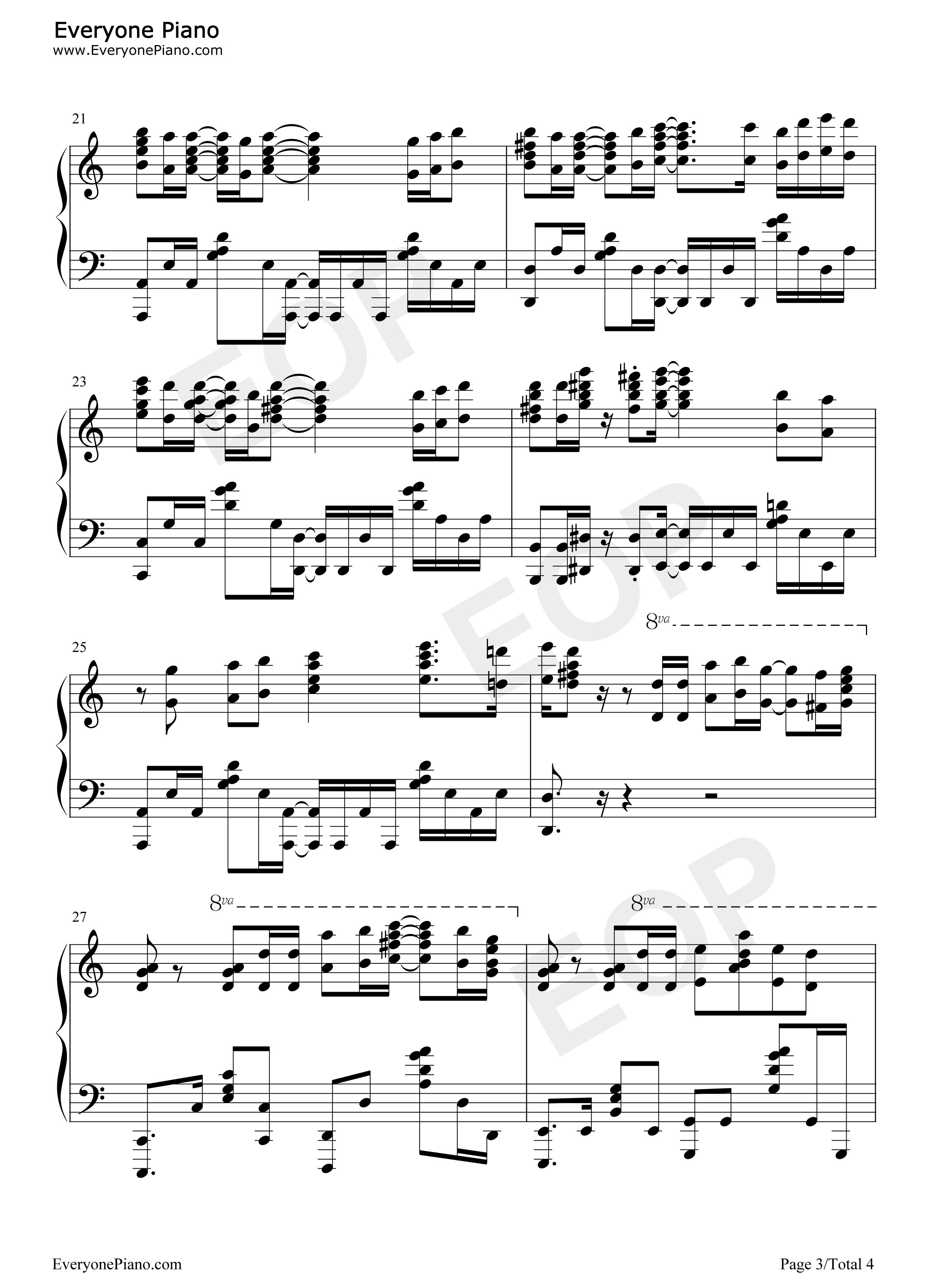 Refrain钢琴谱-Aimer3