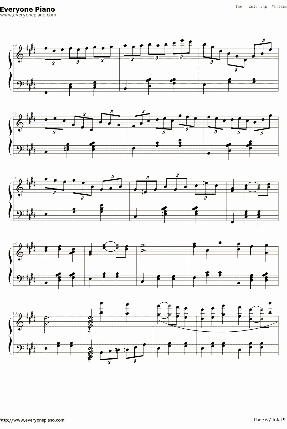 白十字的欢笑钢琴谱-新年圆舞曲6