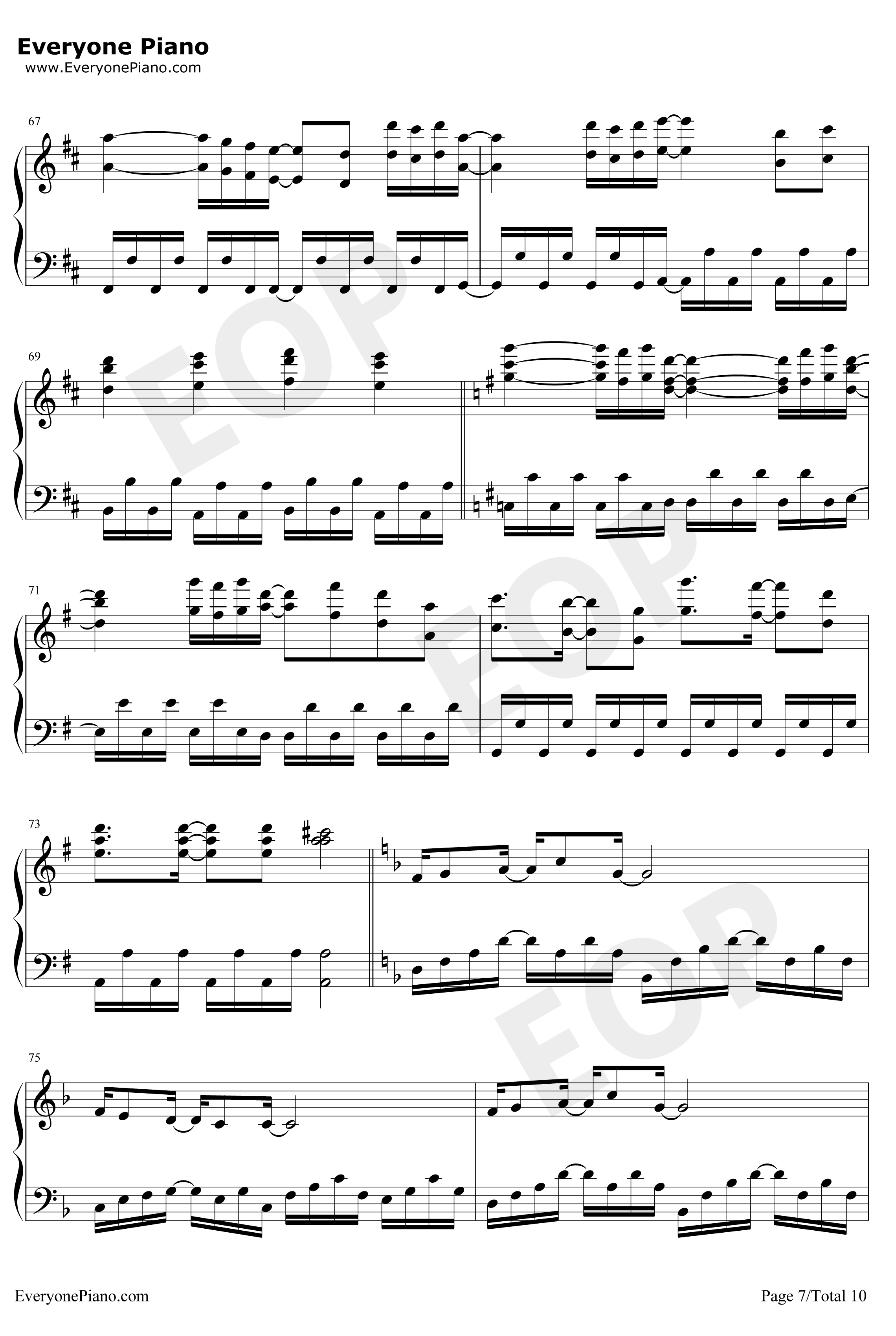 Invisible Date钢琴谱-sweetARMS-约会大作战万由里裁决主题曲7