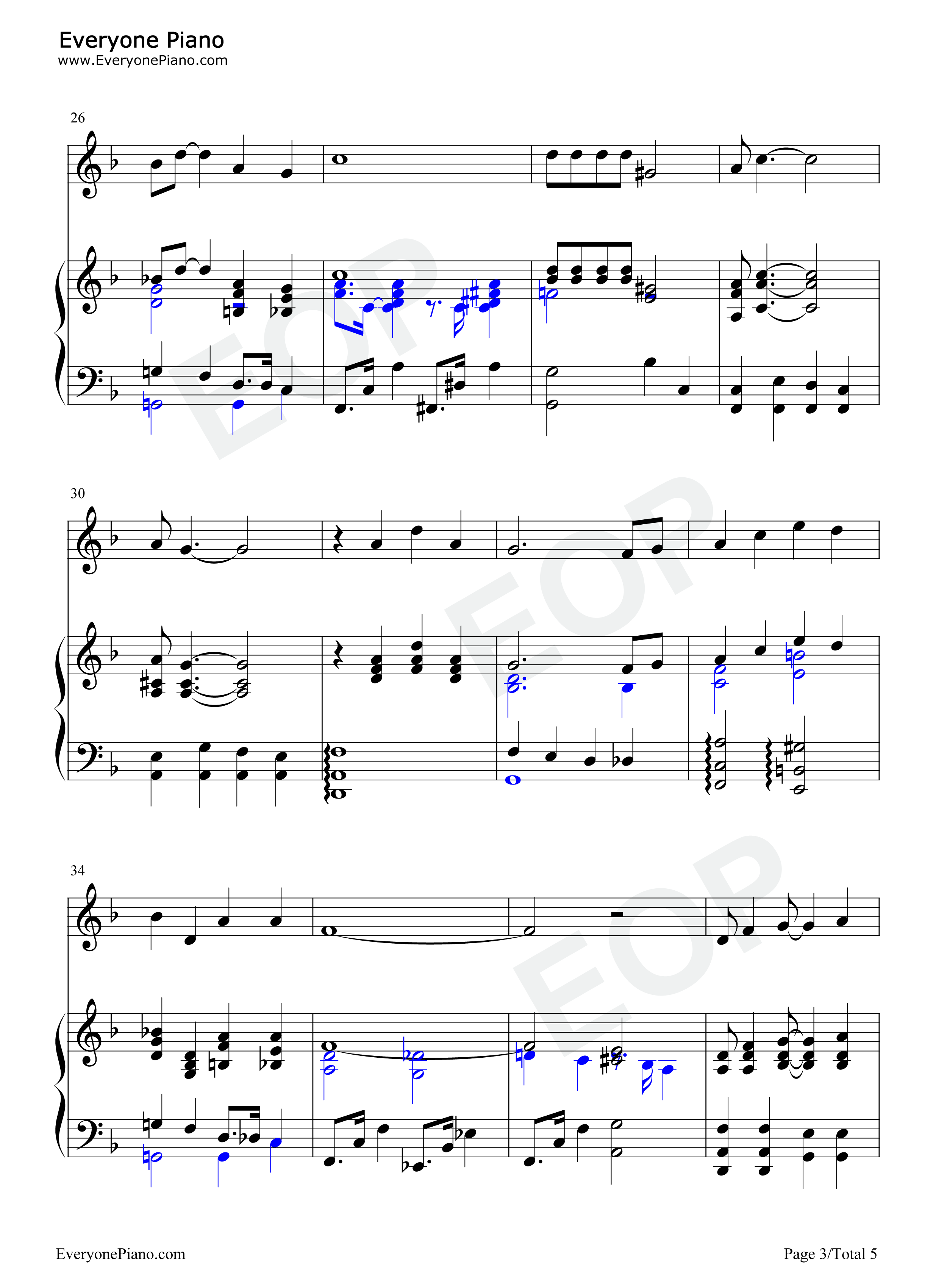 Georgia On My Mind钢琴谱-Ray Charles3