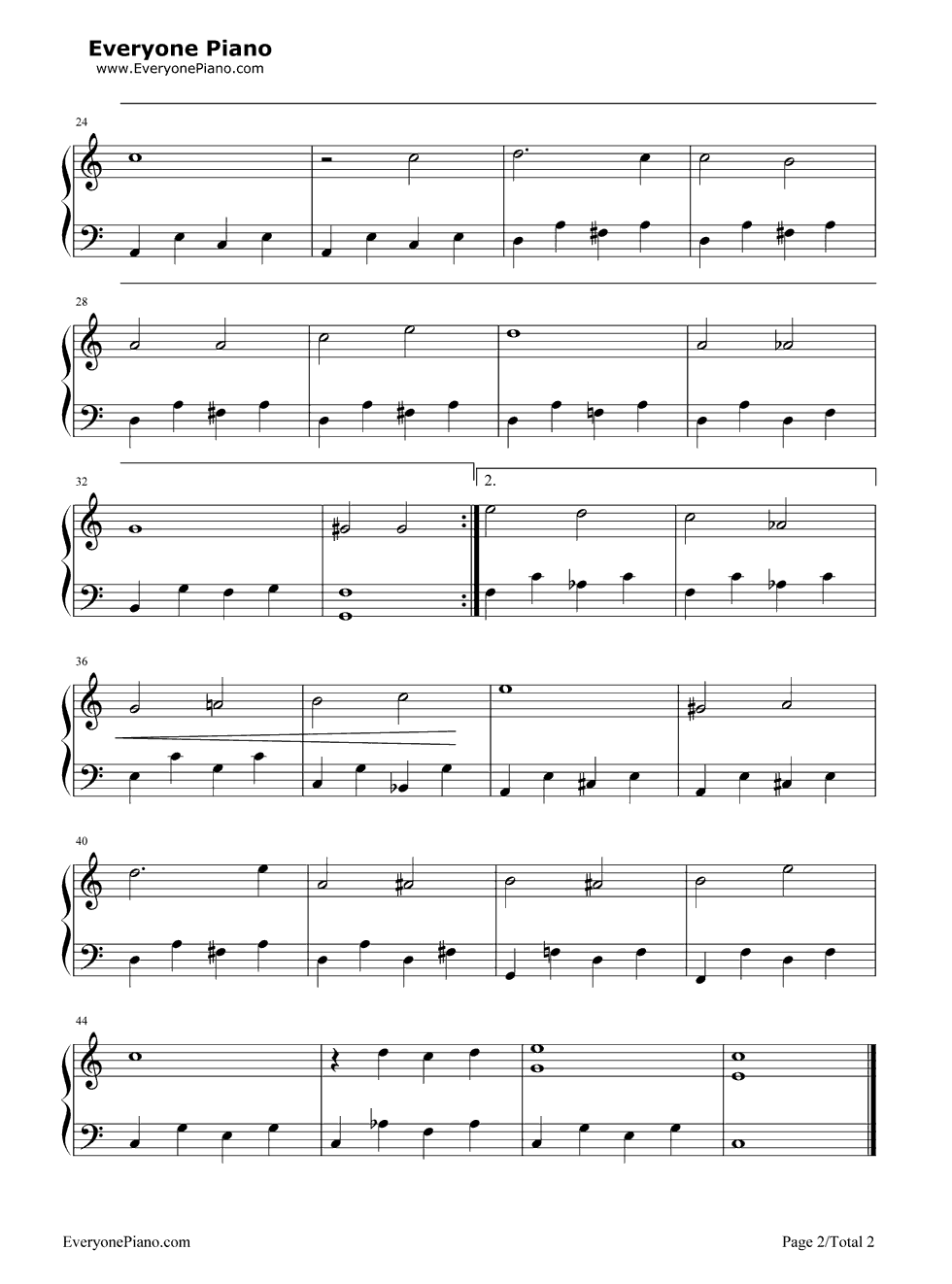 Only You (And You Alone)钢琴谱-The platters2