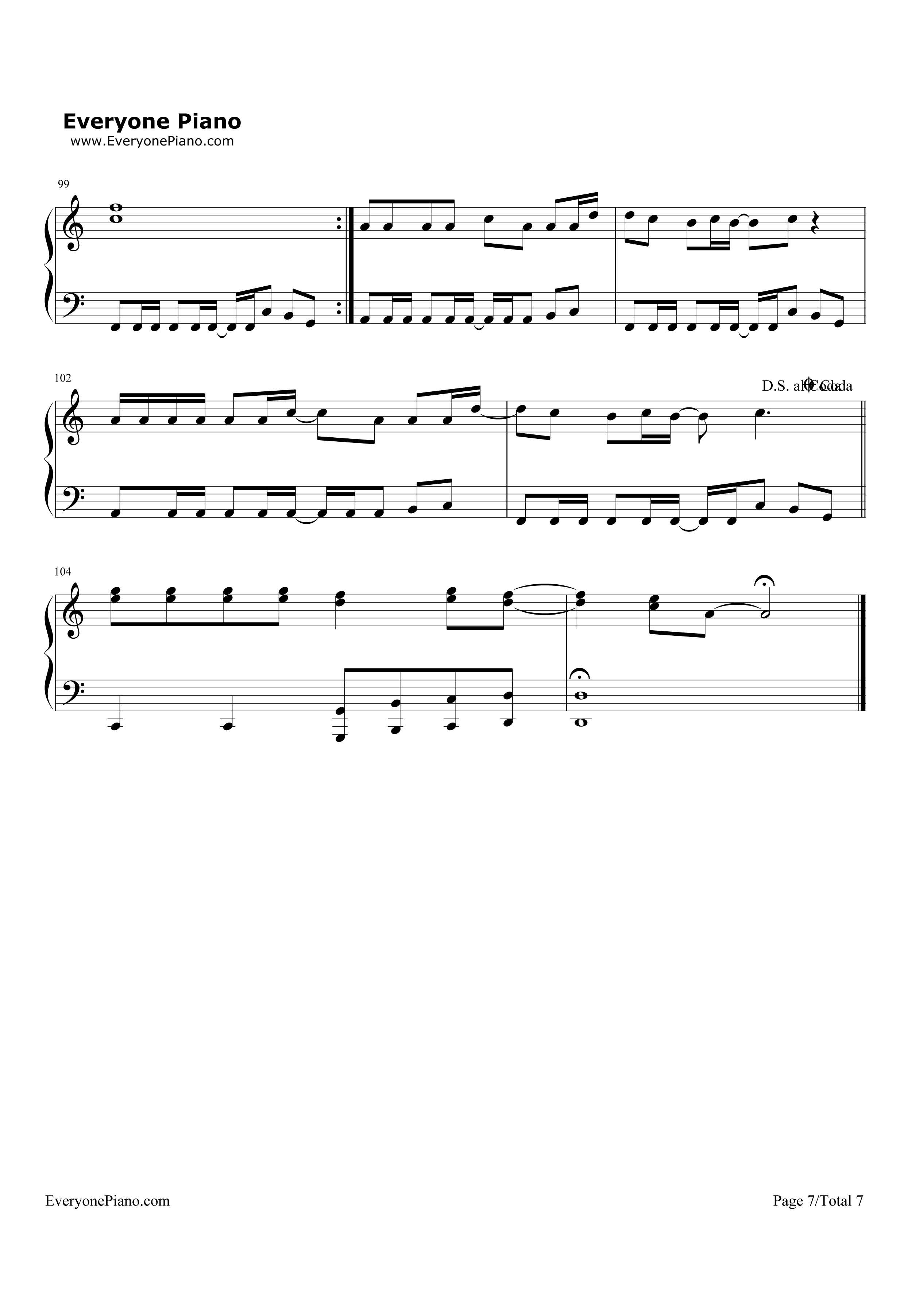 Californication钢琴谱-Red Hot Chili Peppers7