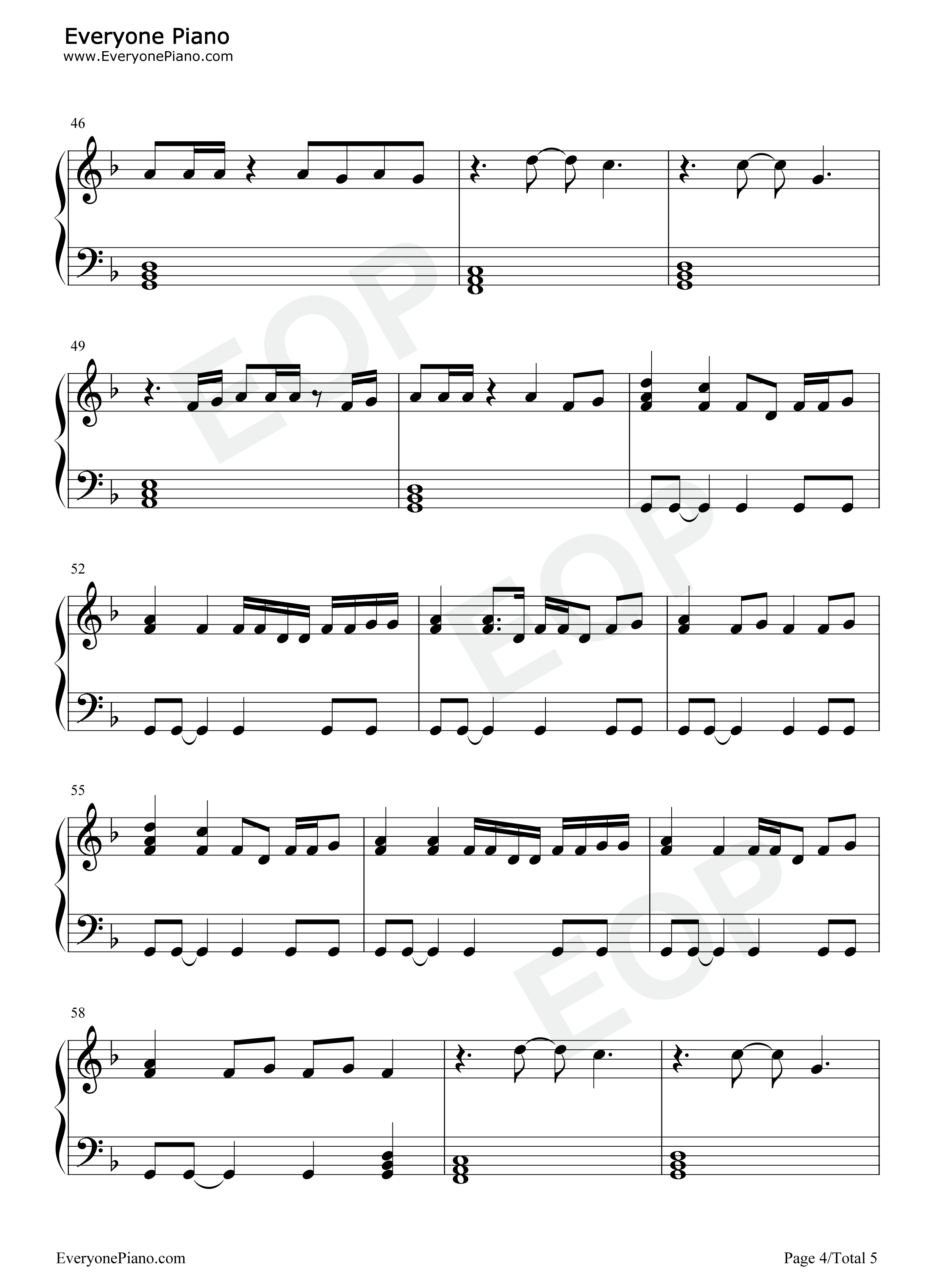Smile钢琴谱-Katy Perry4