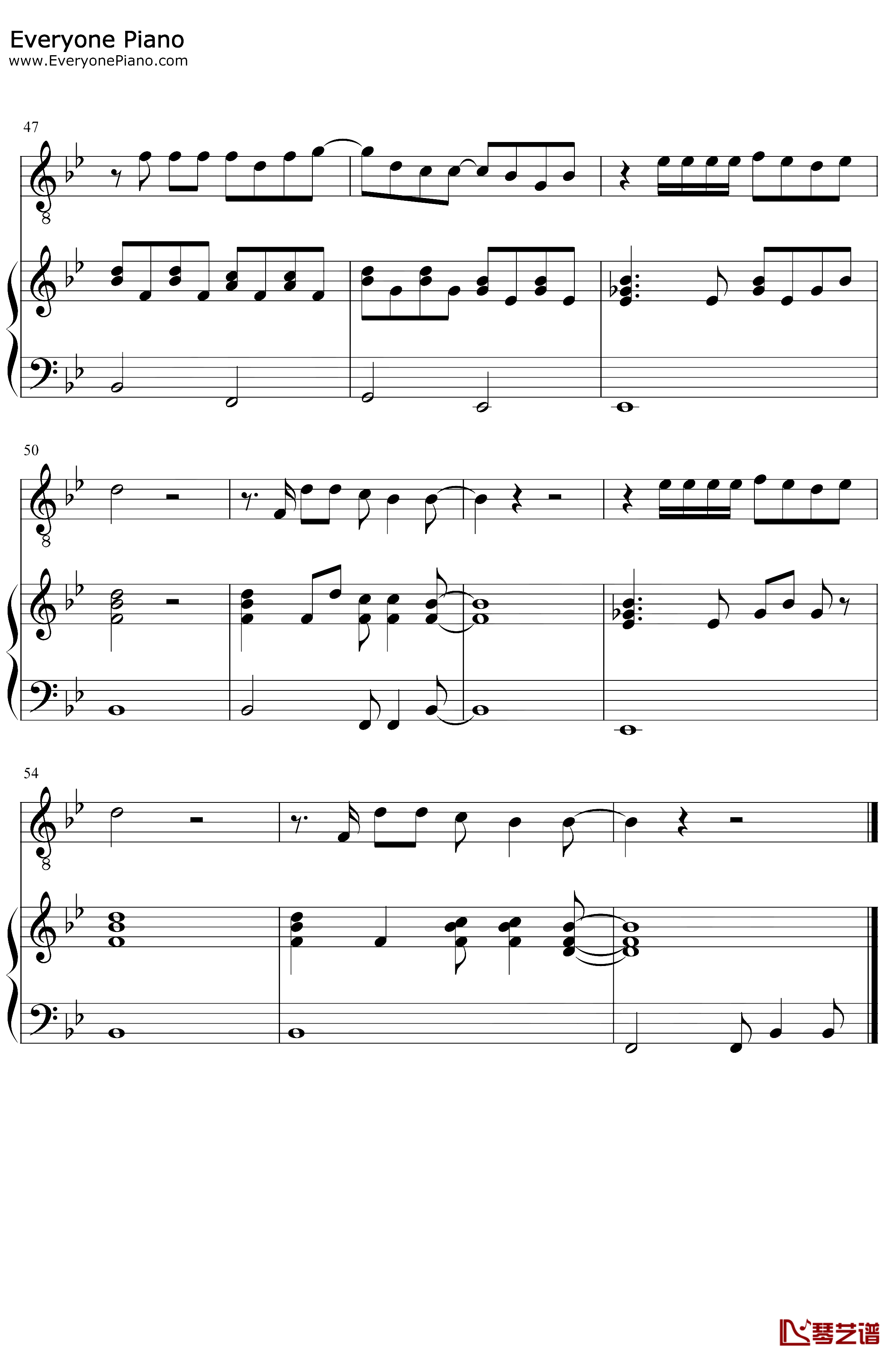 Put A Little Love On Me钢琴谱-NiallHoran5