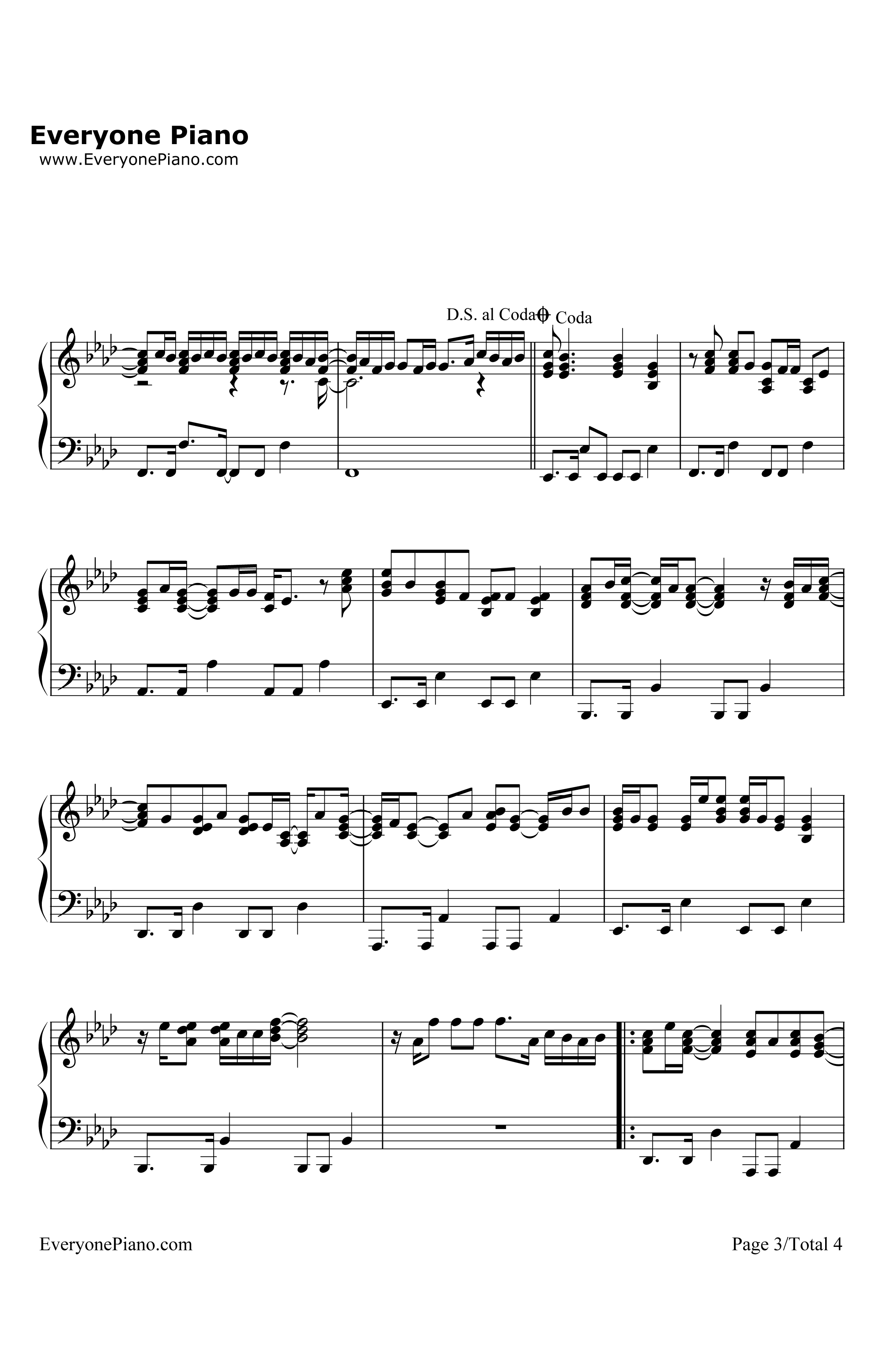 LetMeDown钢琴谱-KellyClarkson3