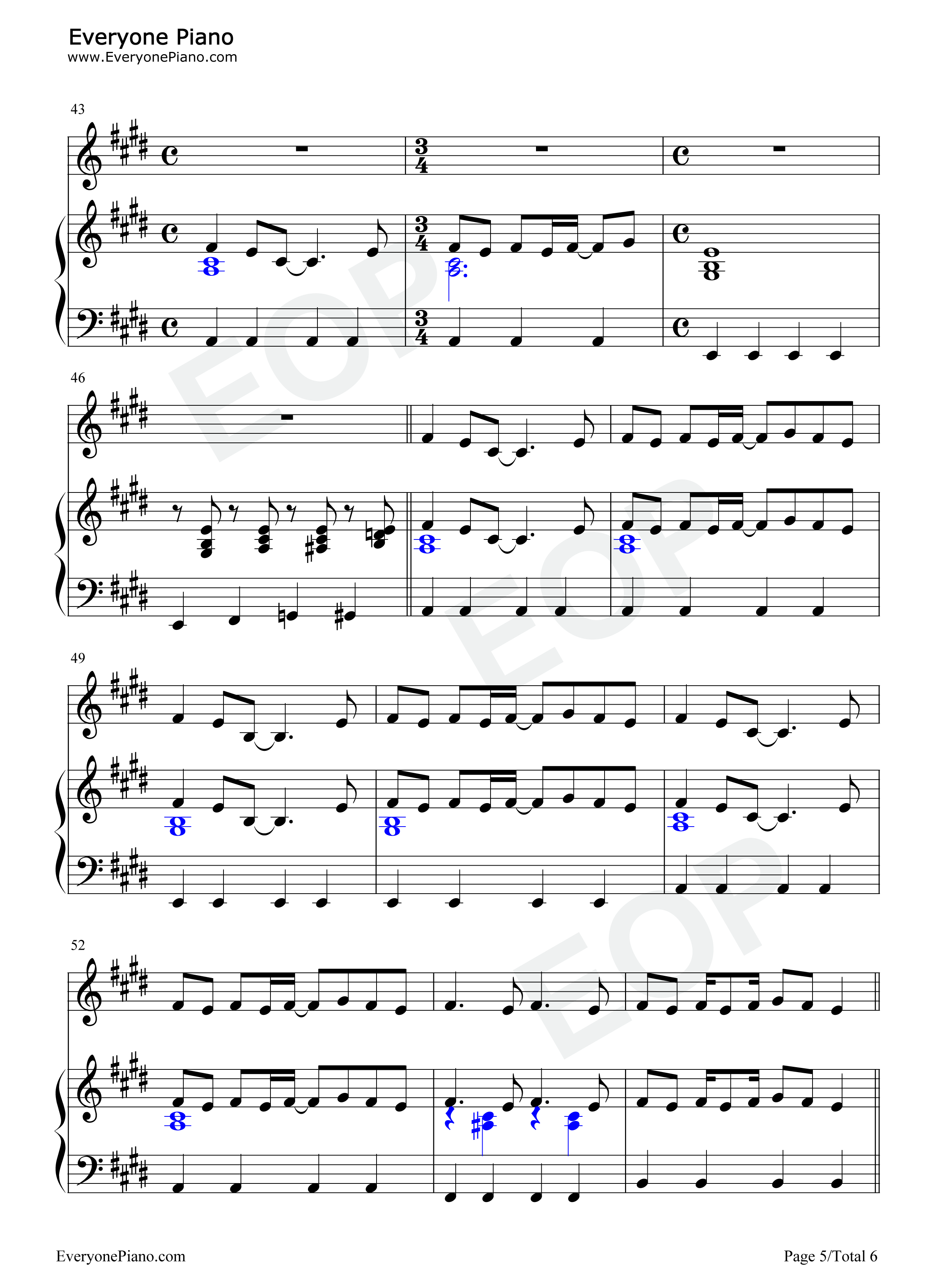 Heart of Glass钢琴谱-Miley Cyrus Blondie5