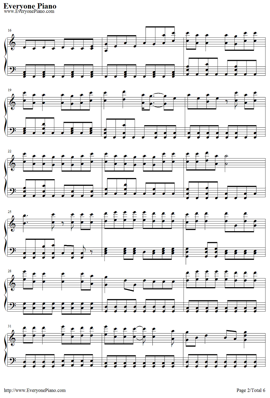 Dust钢琴谱-EliYoungBand2