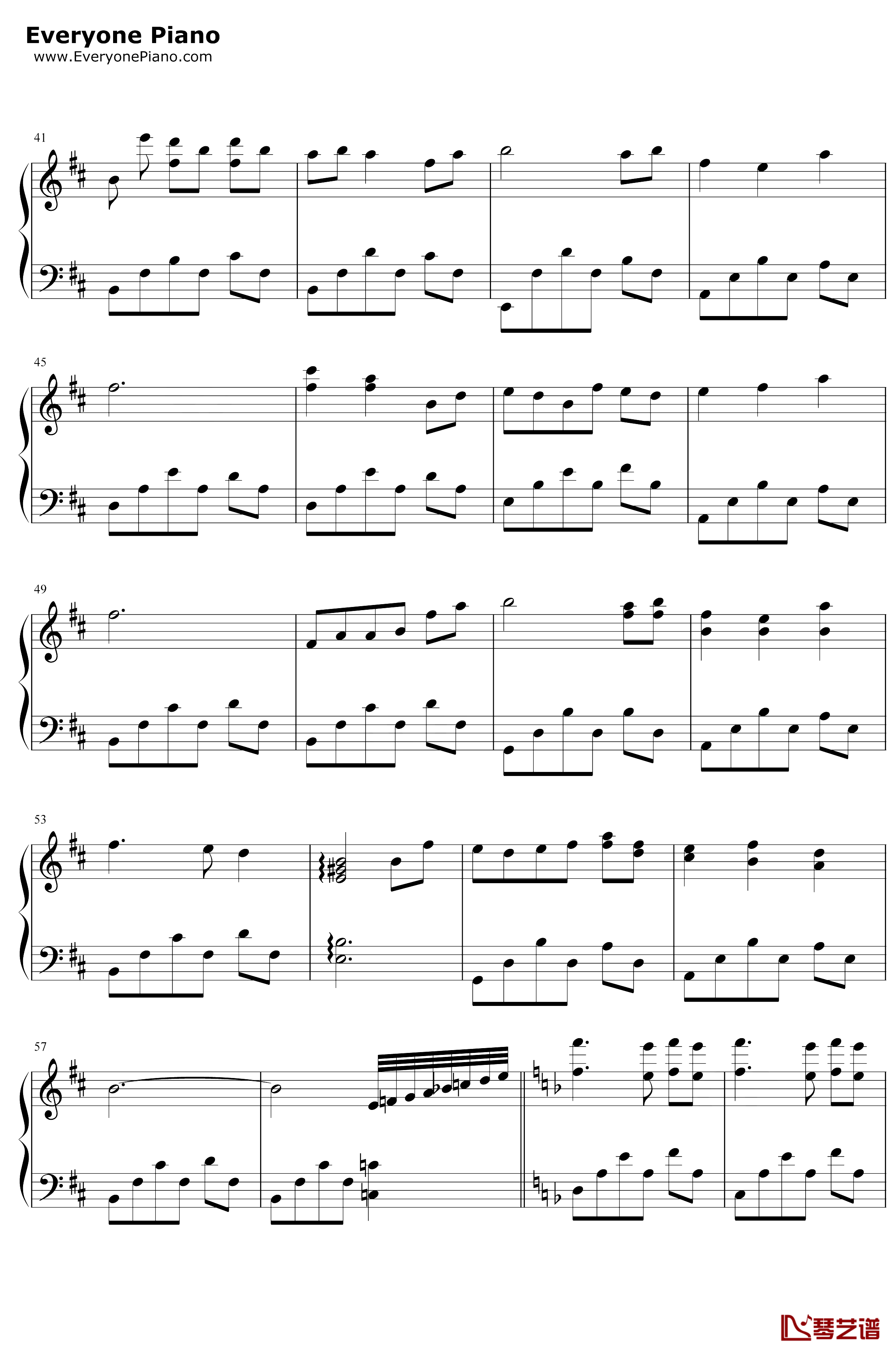 今夏钢琴谱-谭松韵-锦衣之下插曲3
