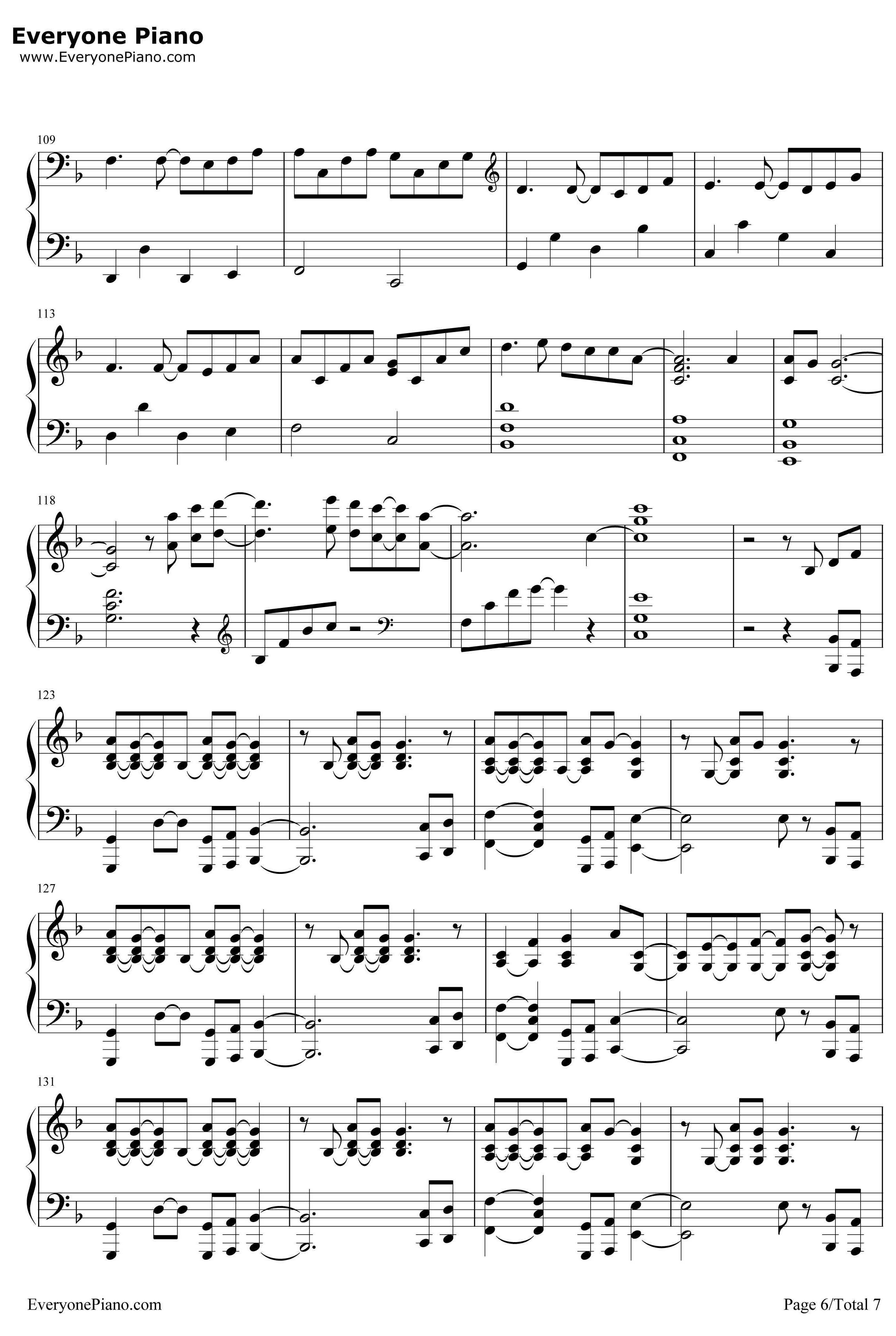 Paradise钢琴谱-Coldplay6