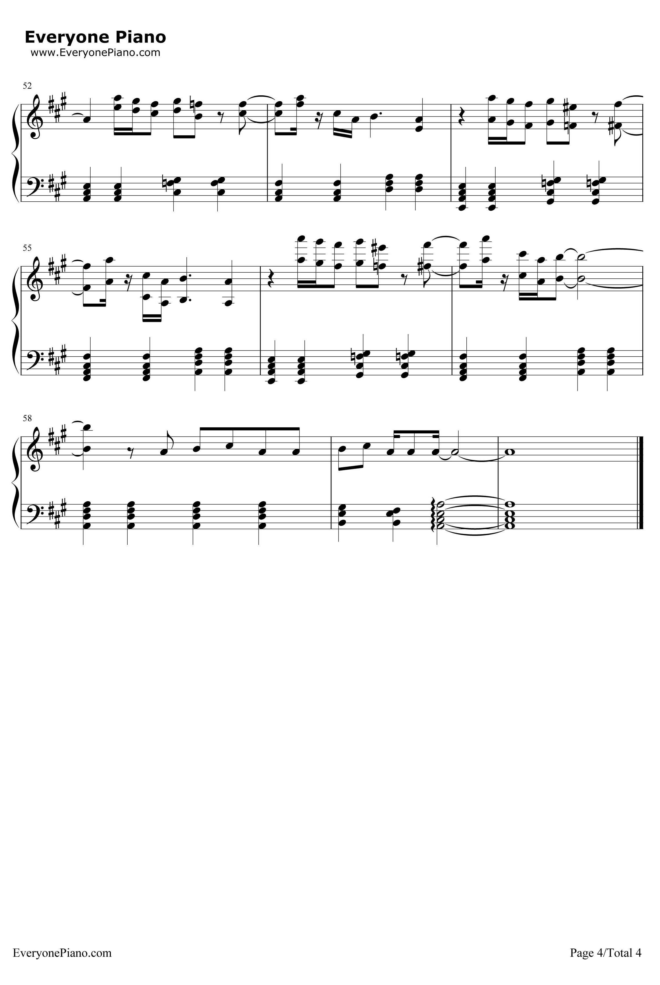 Just AnotherDay钢琴谱-LadyGaga4