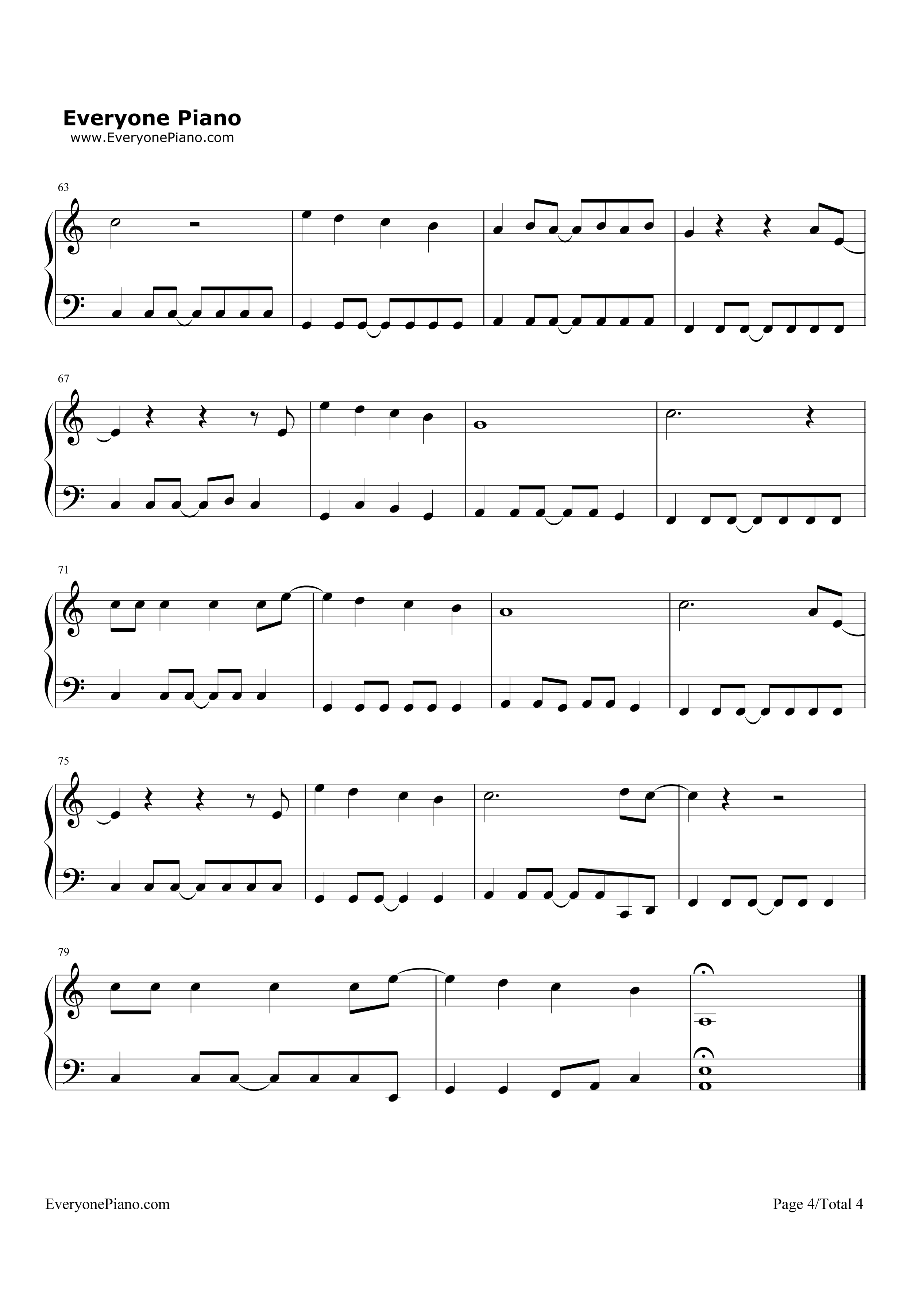 Otherside钢琴谱-Red Hot Chili Peppers4