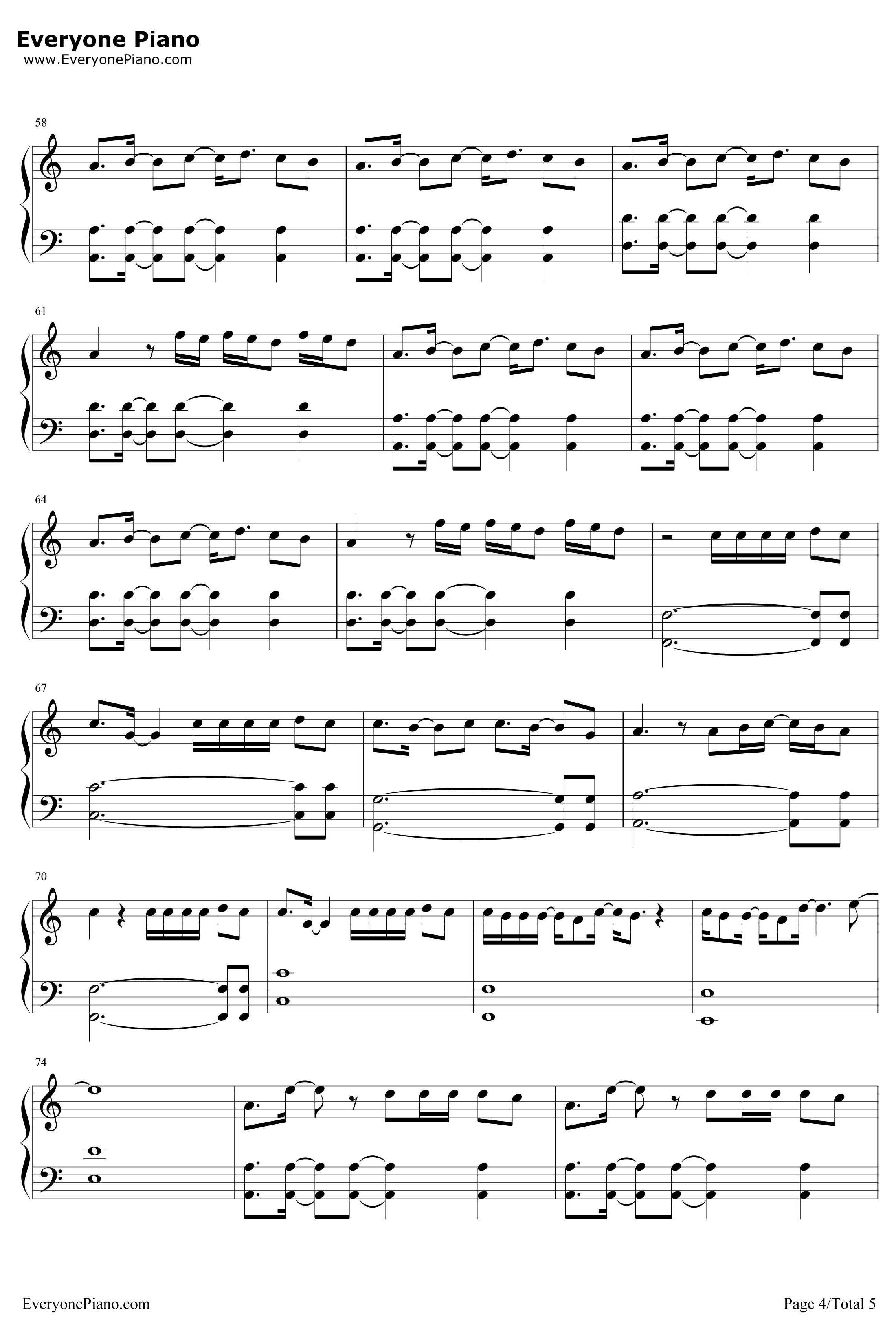Animal钢琴谱-AlvaroSoler4