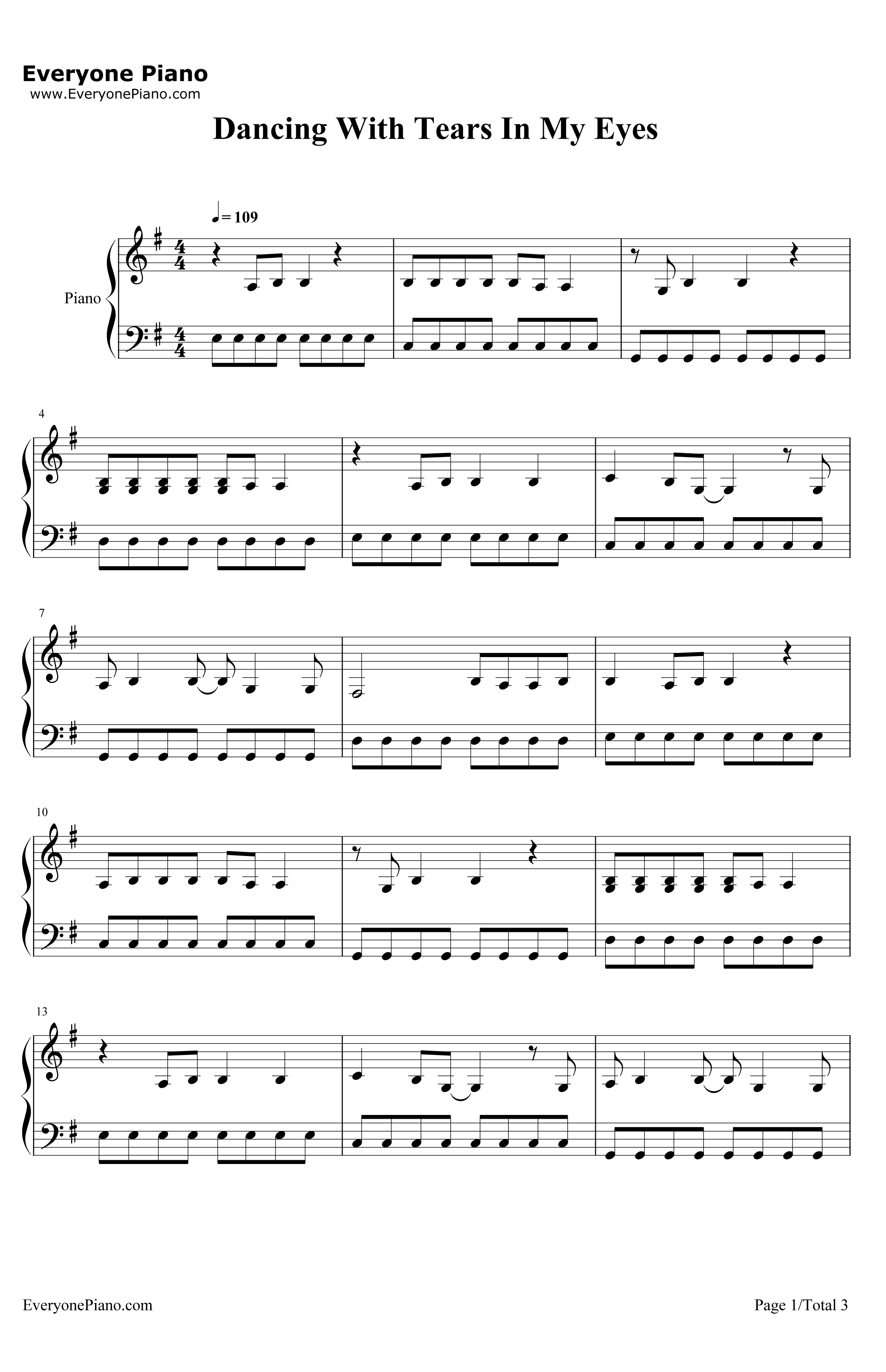 DancingWithTearsInMyEyes钢琴谱-Kesha1