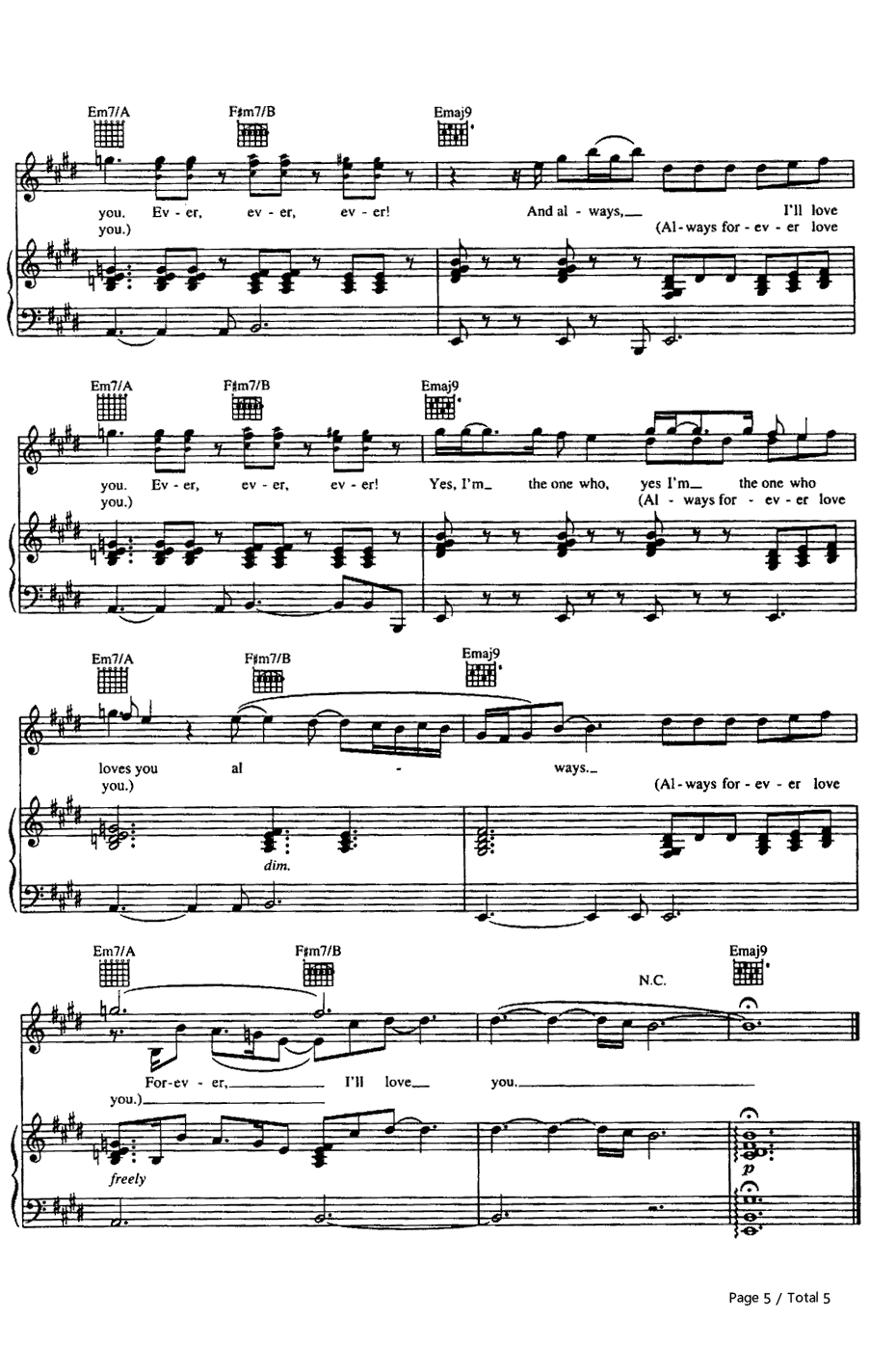 Always and Forever钢琴谱-LutherVandross5