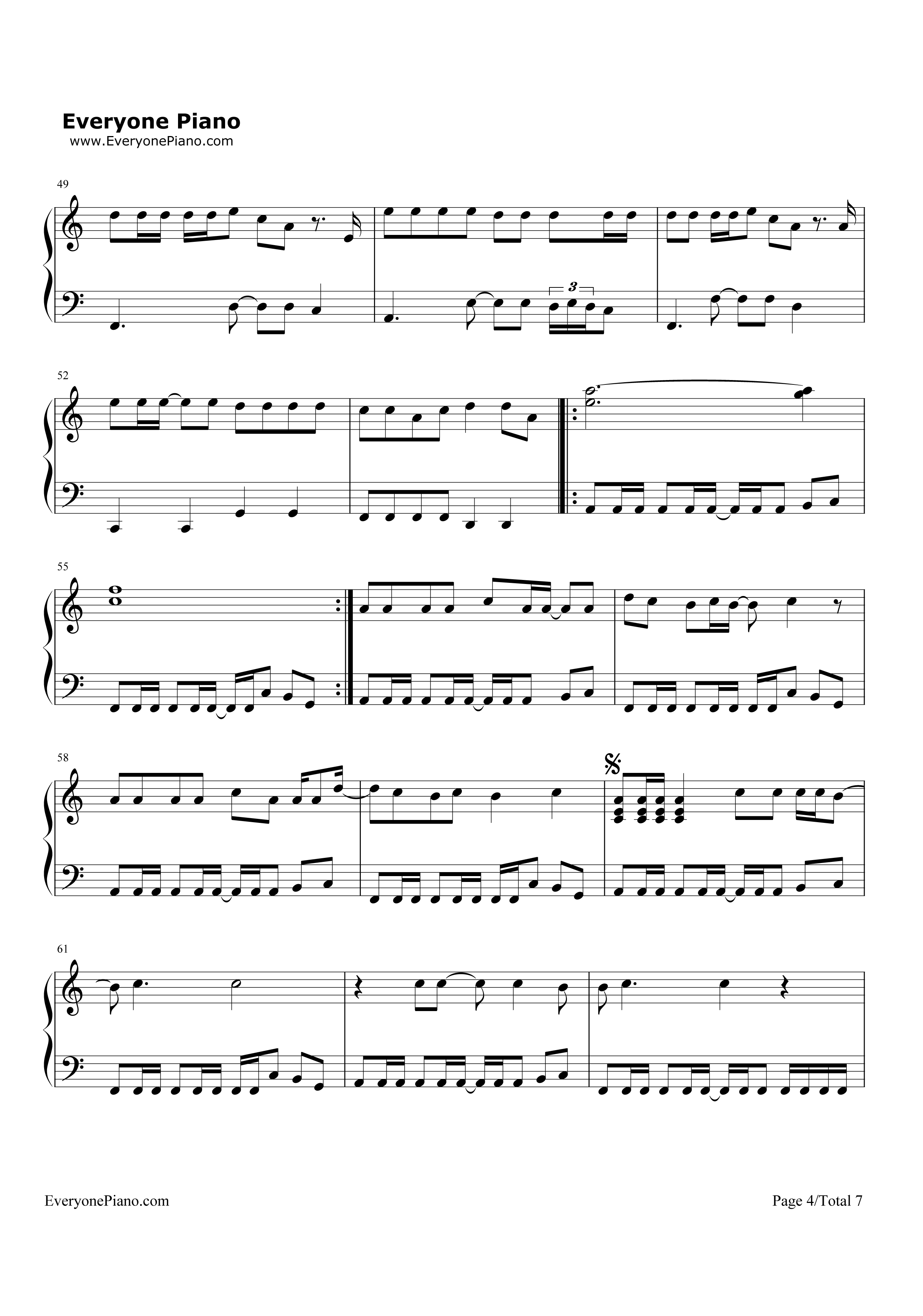 Californication钢琴谱-Red Hot Chili Peppers4