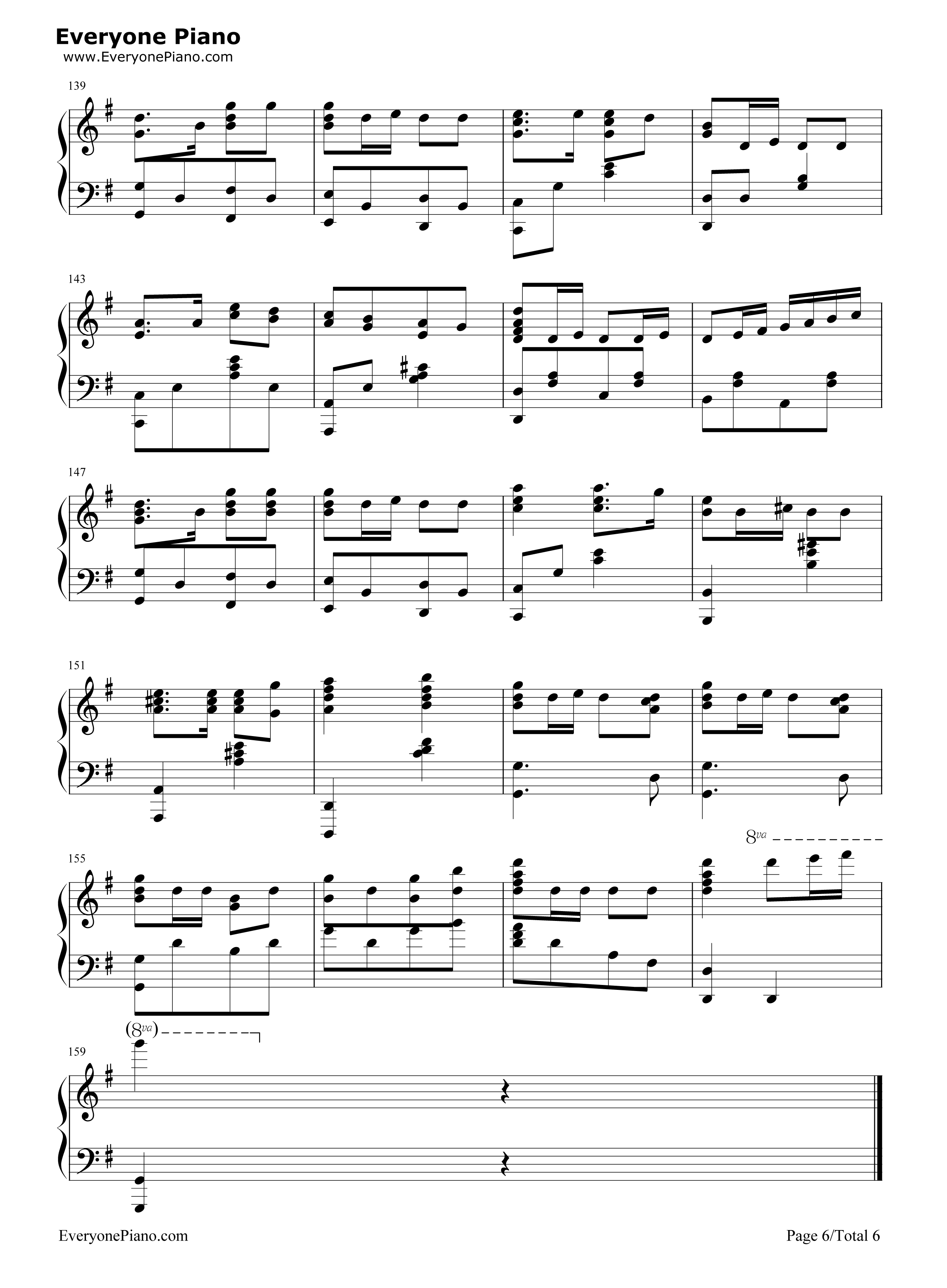 红星歌钢琴谱-傅庚辰6