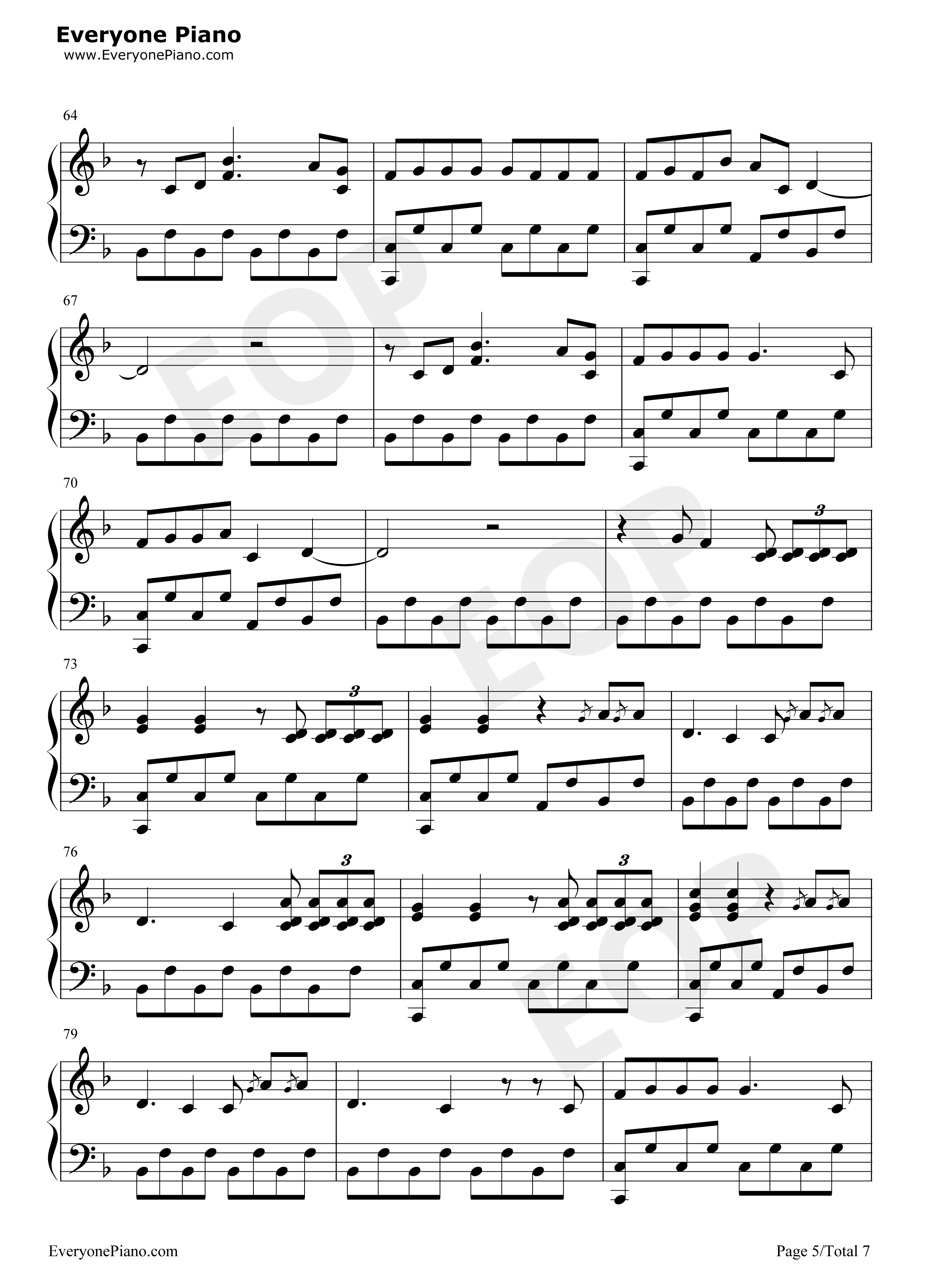 The Last Time钢琴谱-The Script5