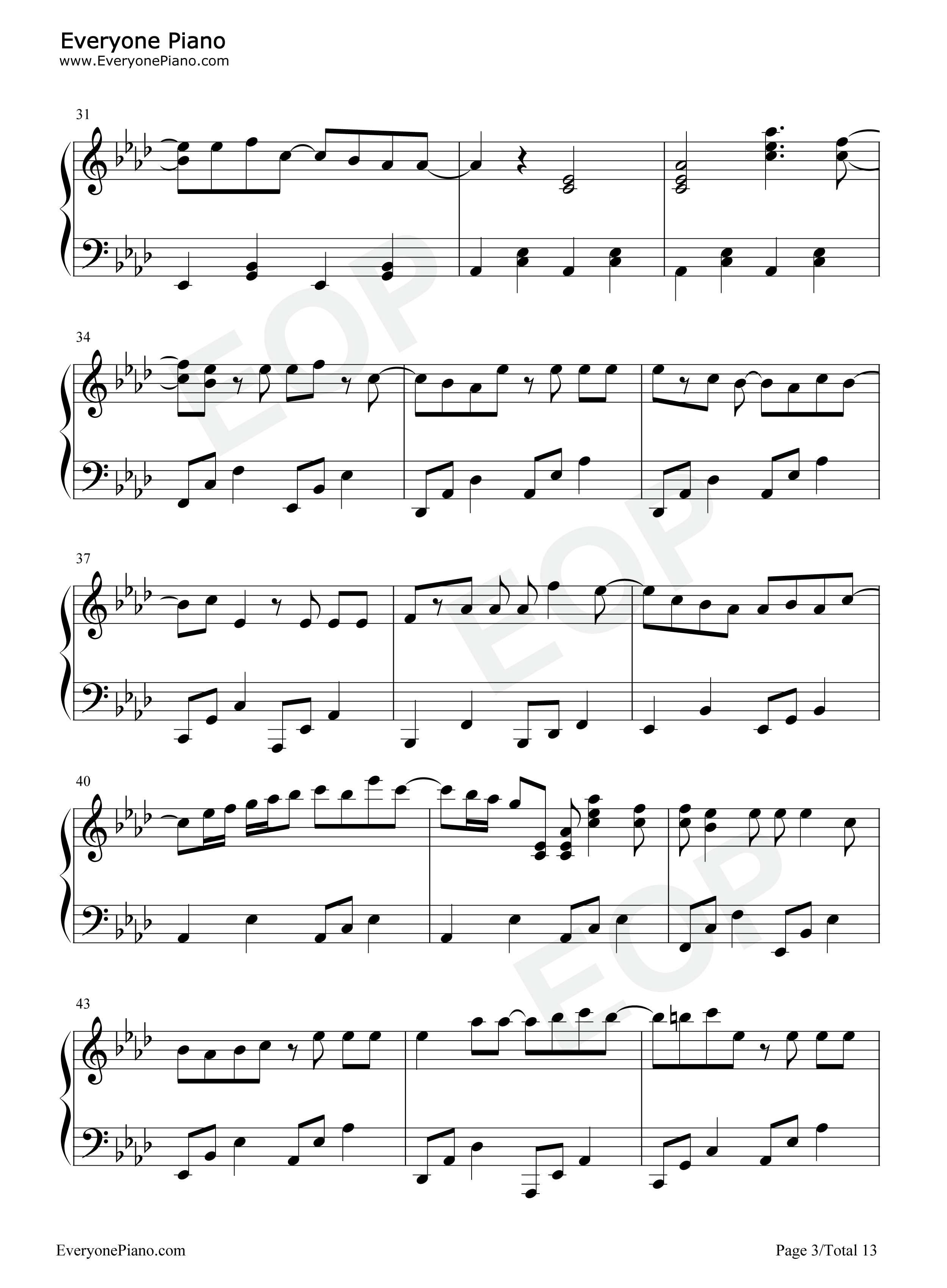 想像フォレスト钢琴谱-IA3