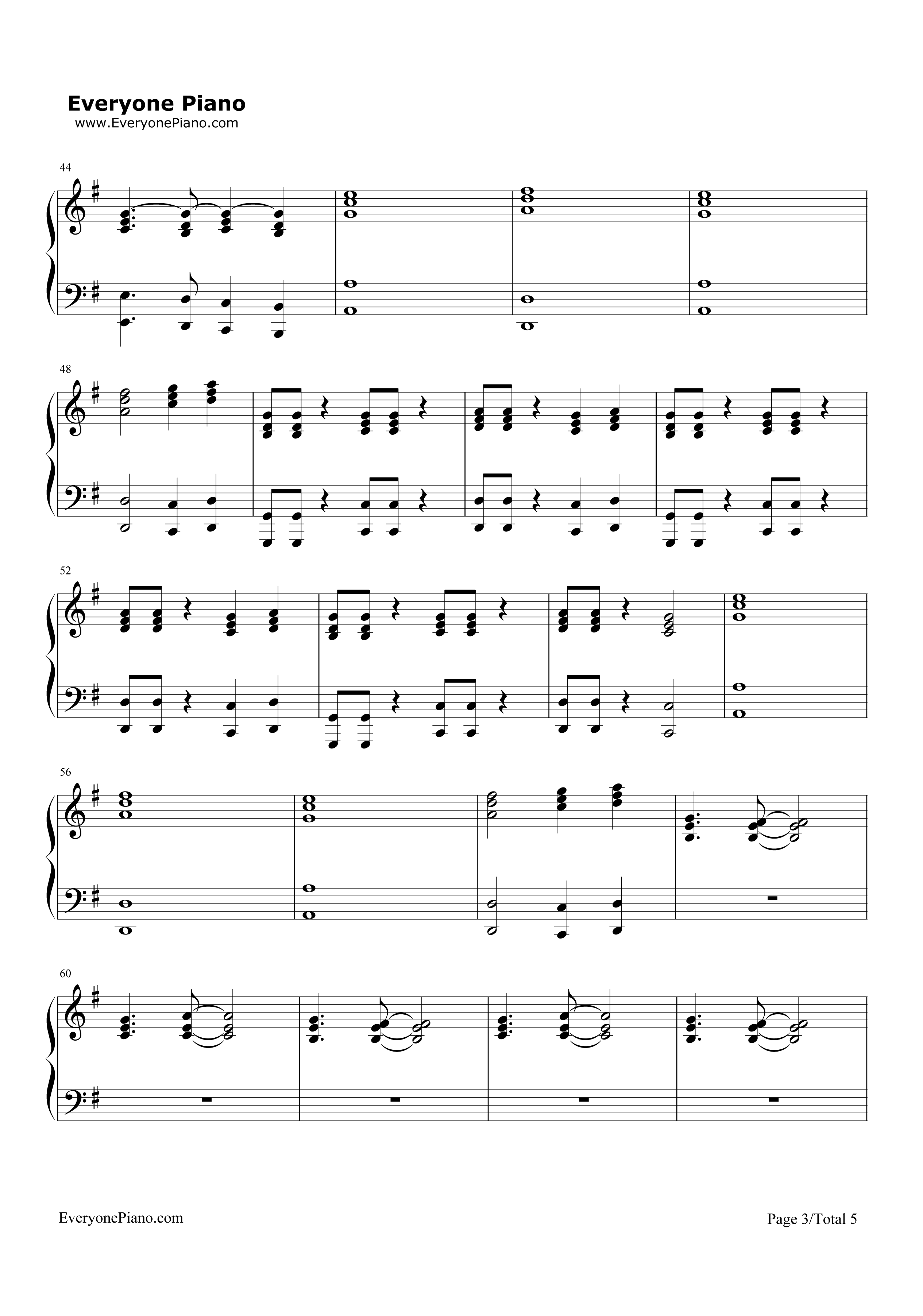 Here I Go Again钢琴谱-Whitesnake3