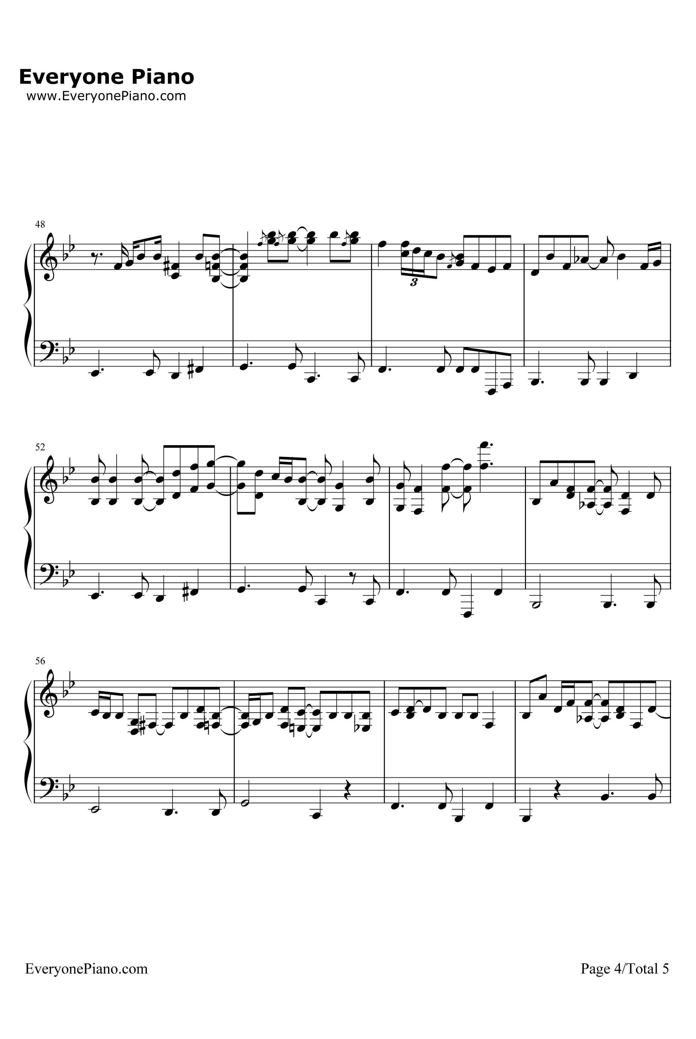 Don't Know Why钢琴谱-NorahJones　诺拉·琼斯　4