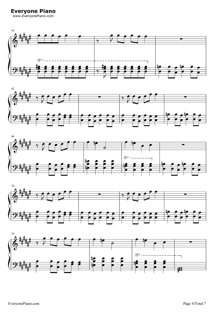 NaNaNa(NaNaNaNaNaNaNaNaNa)钢琴谱-MyChemicalRomance4