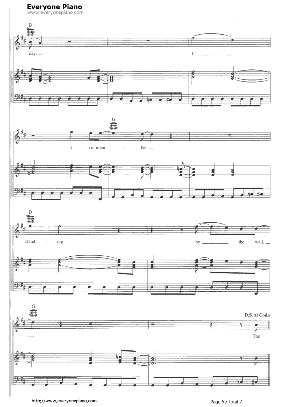 Heroes钢琴谱-David Bowie5