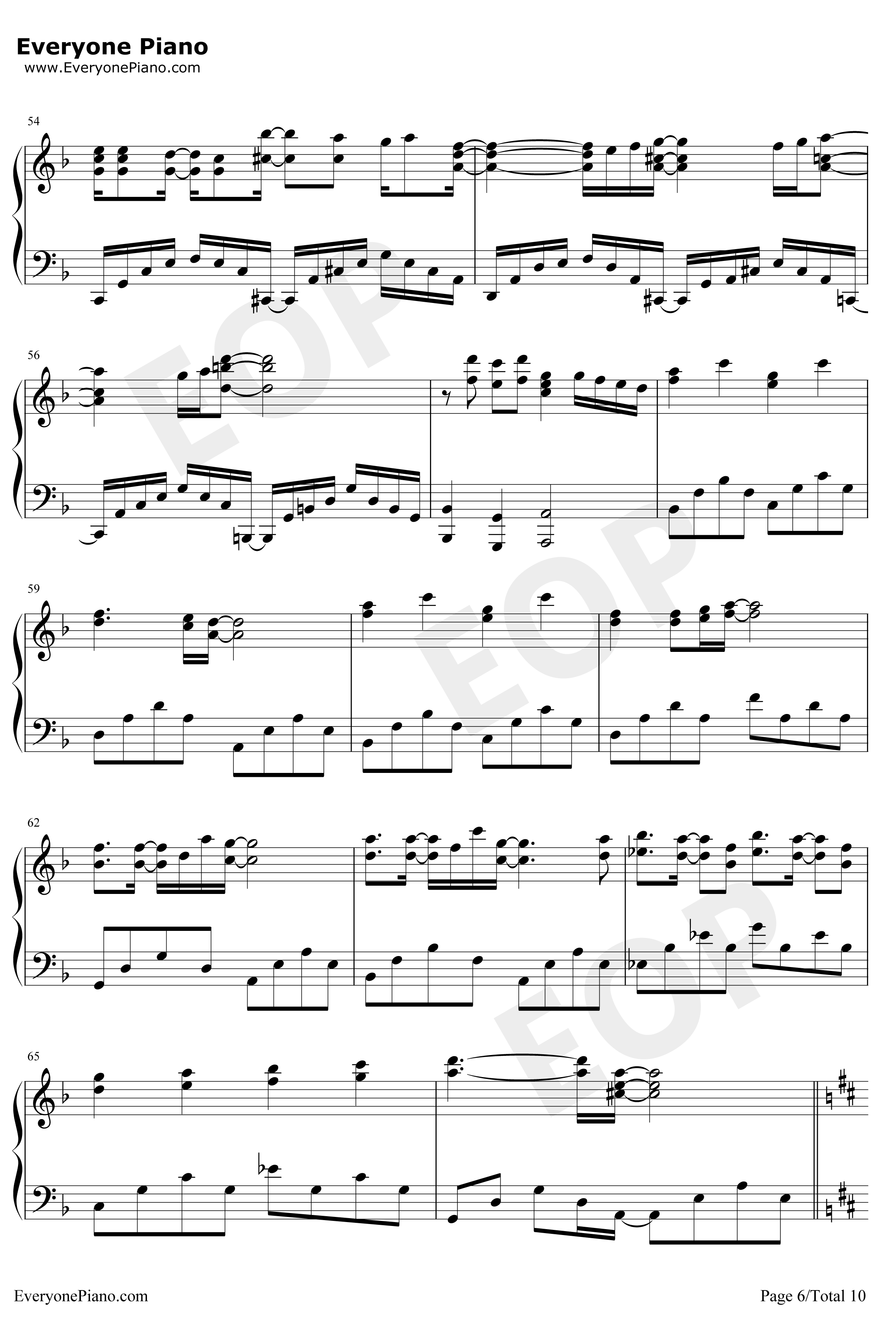 Invisible Date钢琴谱-sweetARMS-约会大作战万由里裁决主题曲6