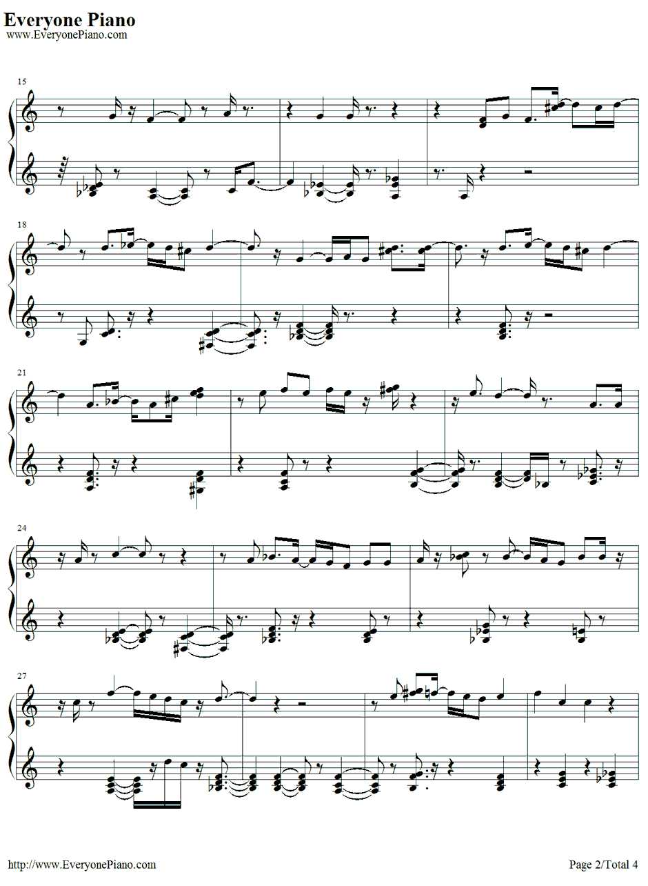 As Time Goes By钢琴谱-HermanHupfeld-卡萨布兰卡主题曲2