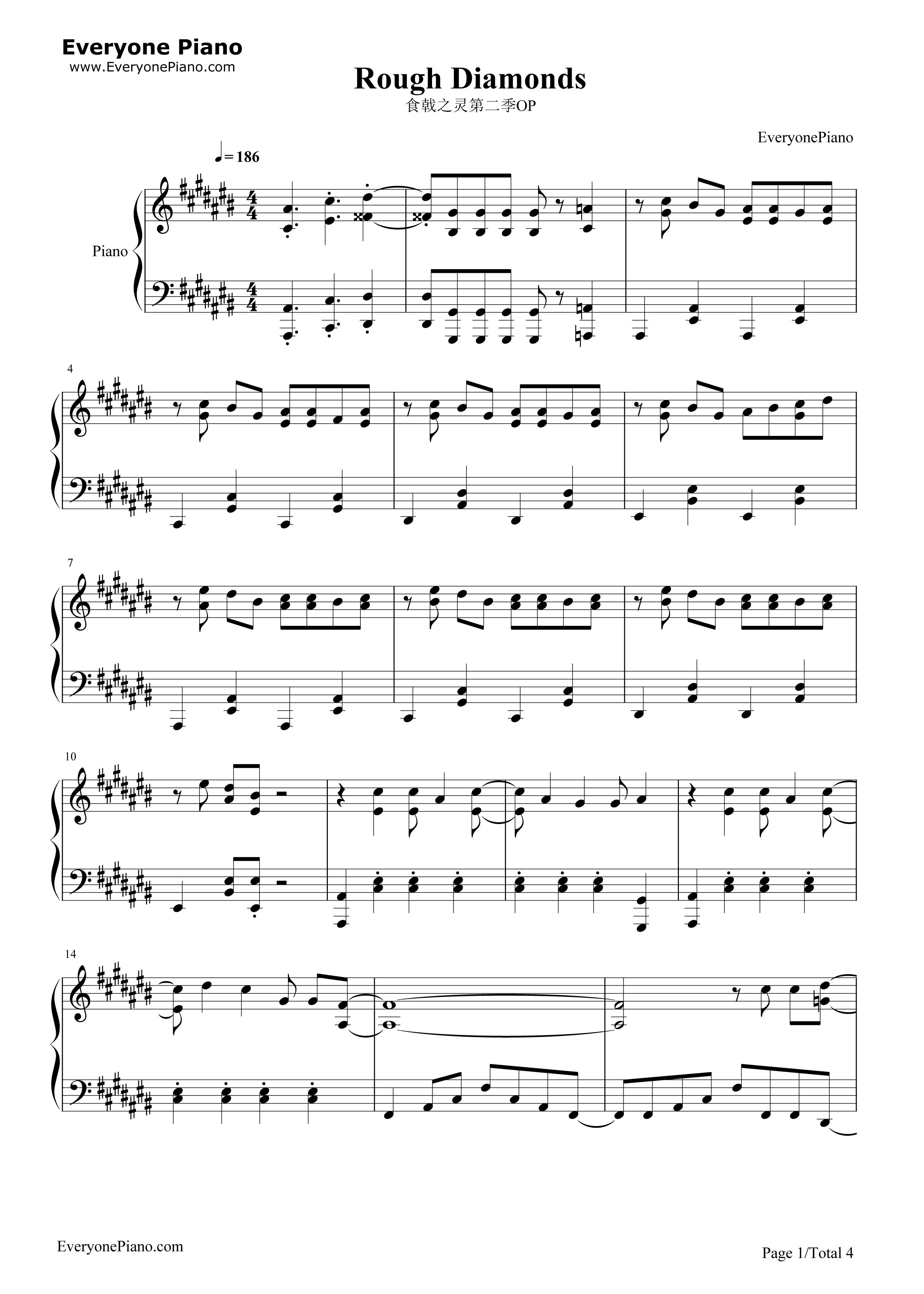 Rough Diamonds钢琴谱-SCREEN mode1
