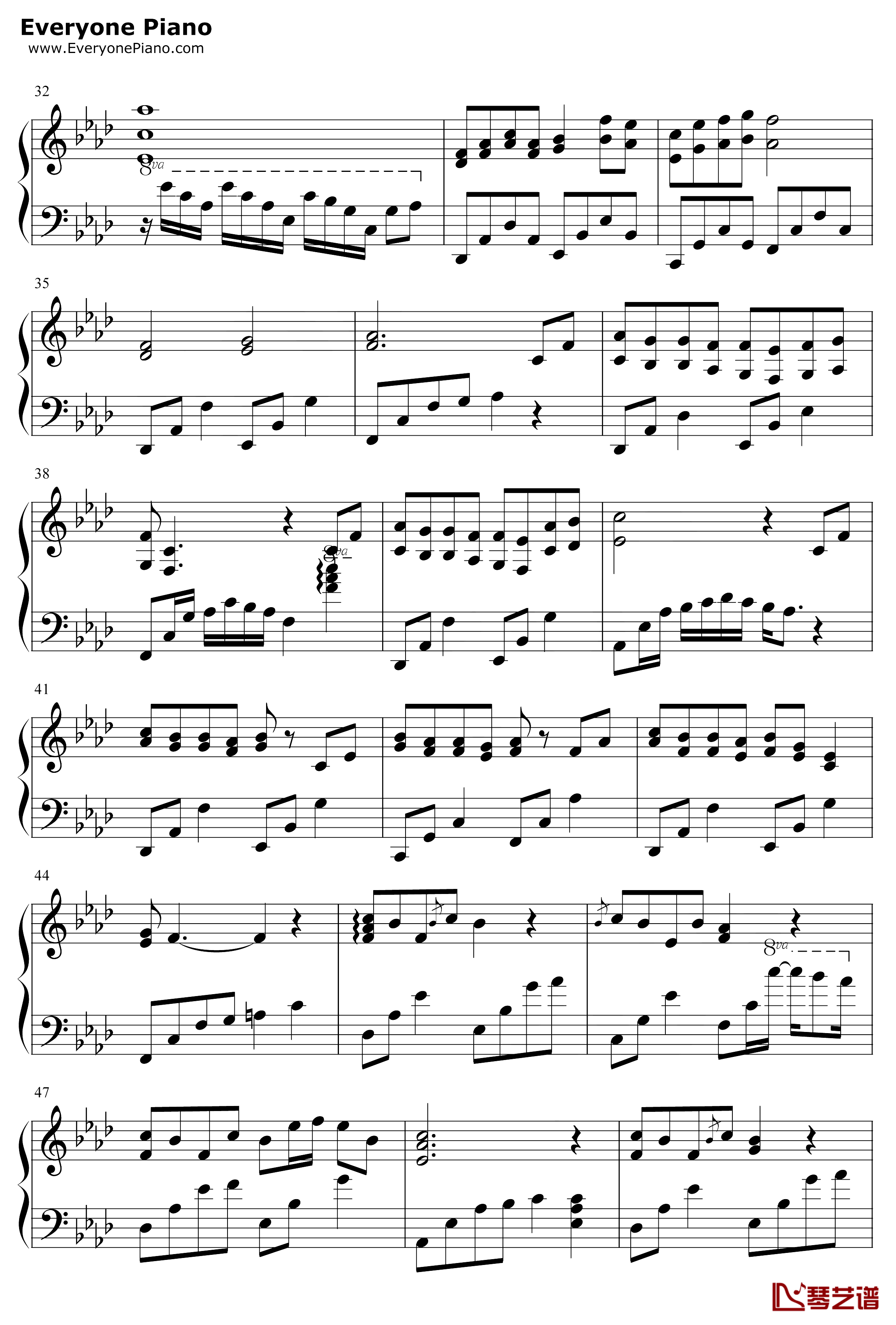 盛世回首钢琴谱-Mario慕寒3