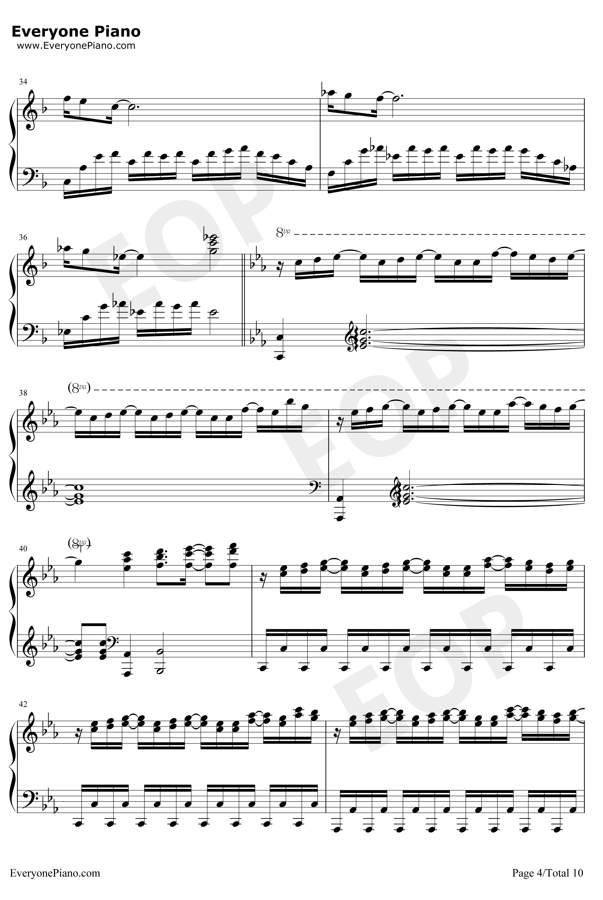 Invisible Date钢琴谱-sweetARMS-约会大作战万由里裁决主题曲4