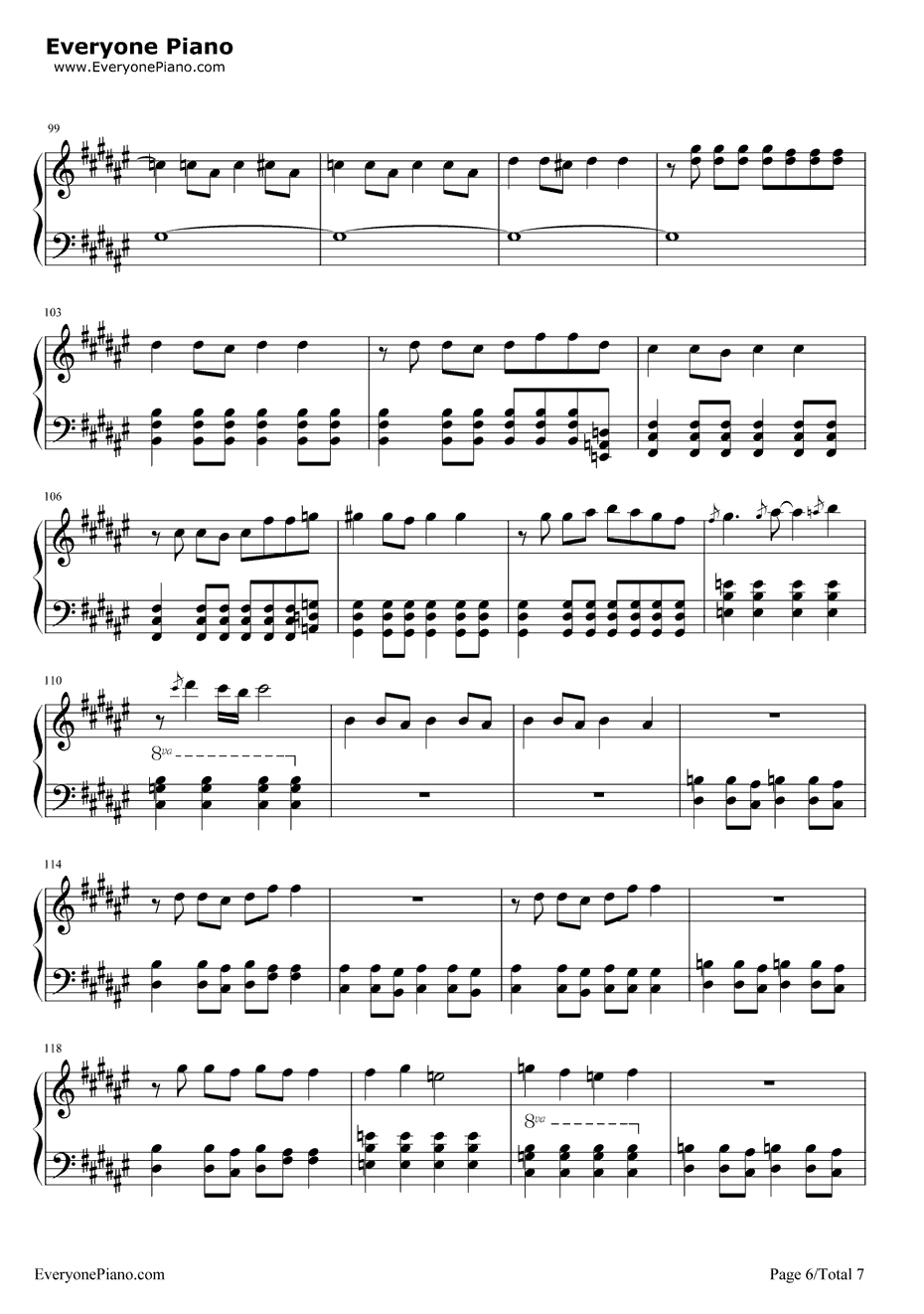 NaNaNa(NaNaNaNaNaNaNaNaNa)钢琴谱-MyChemicalRomance6