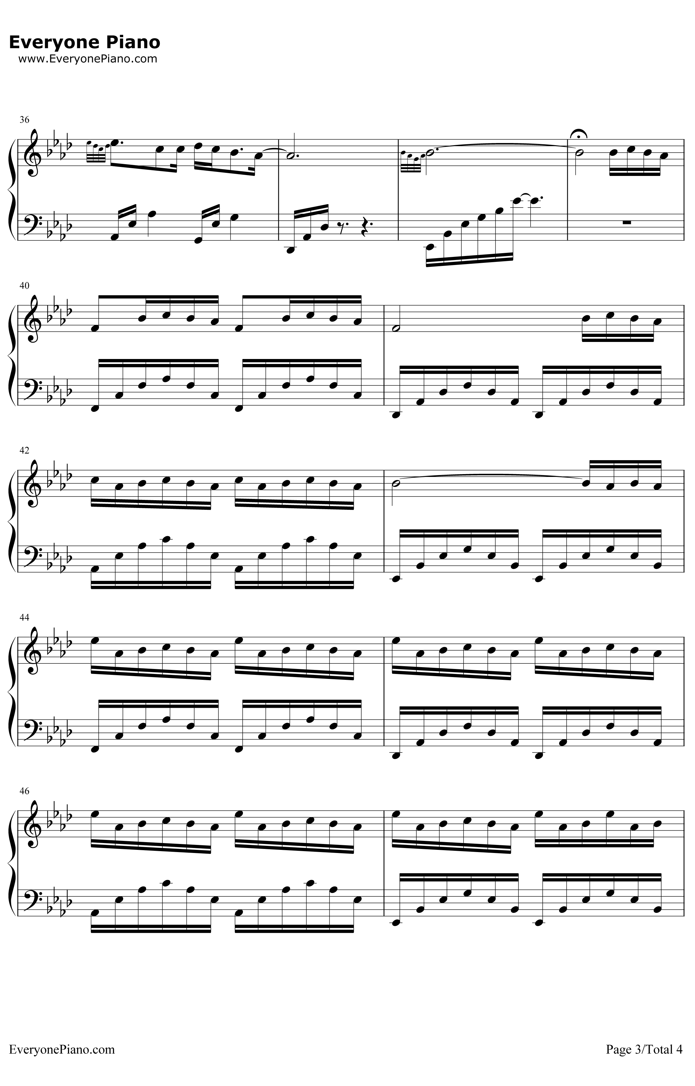 Nuvole Bianche钢琴谱--Ludovico Einaudi3