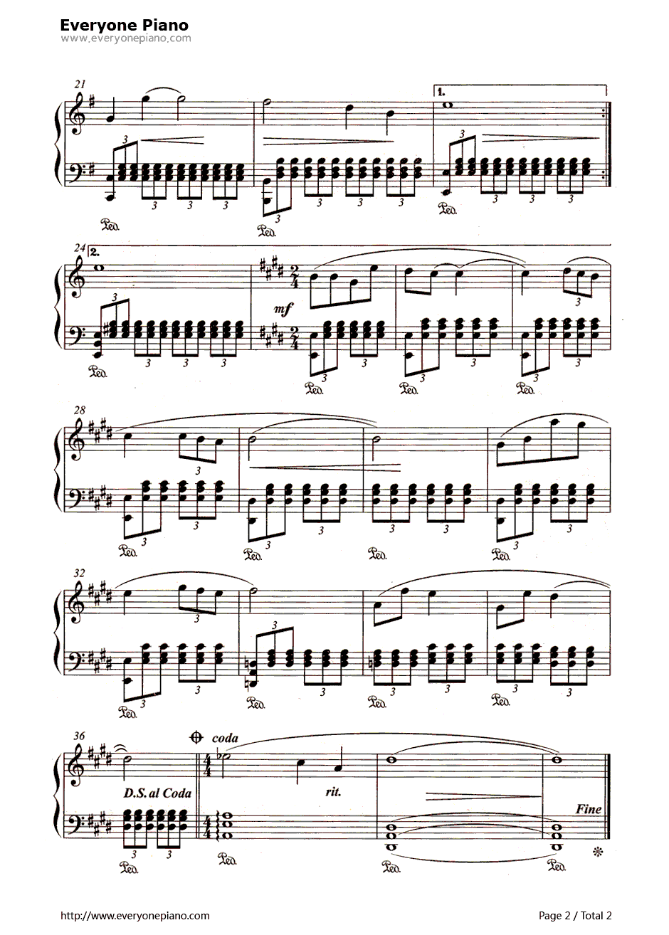 简爱主题曲钢琴谱-约翰·威廉姆斯(JohnWilliams)-1970版《简爱》主题曲(JaneEyre)2
