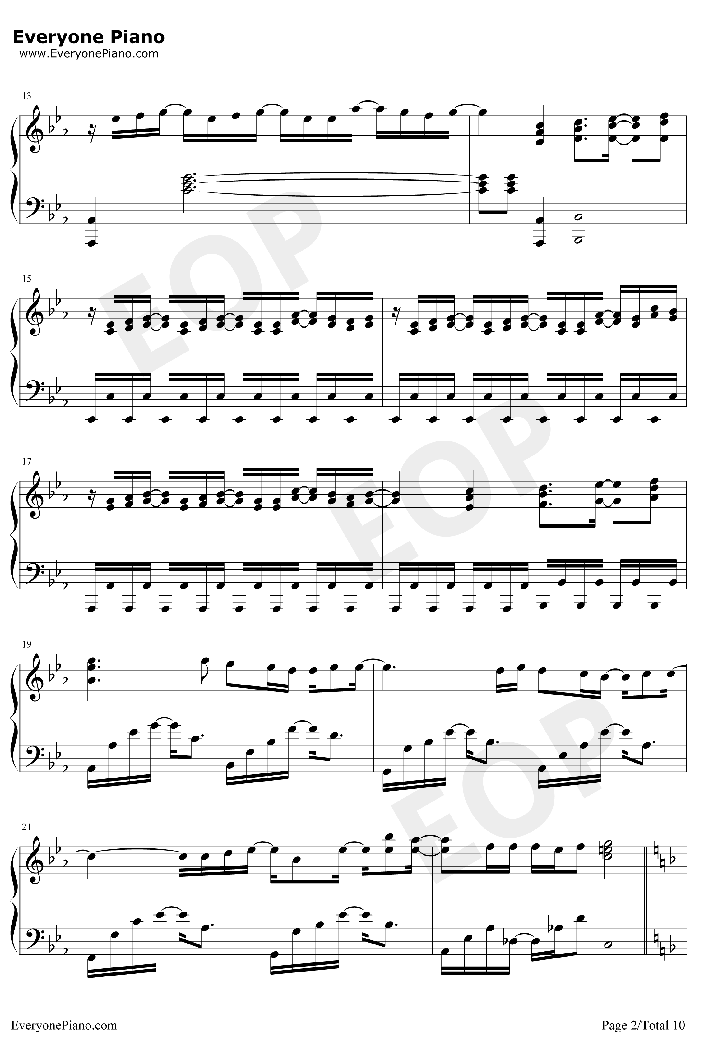 Invisible Date钢琴谱-sweetARMS-约会大作战万由里裁决主题曲2