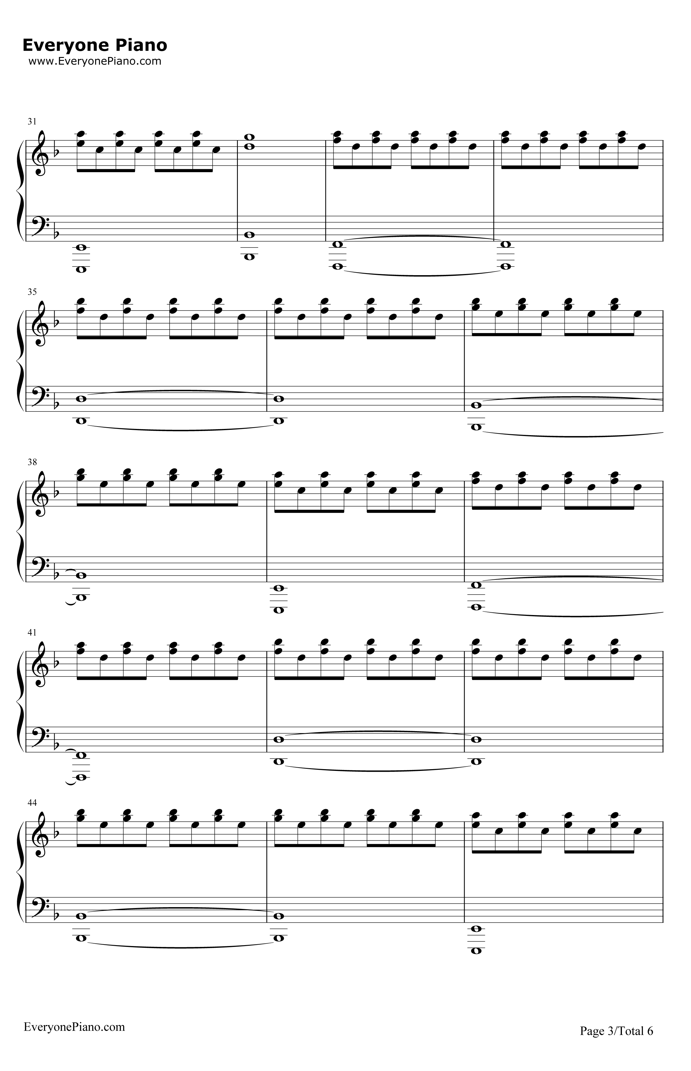 YouRuinMe钢琴谱-TheVeronicas-伴奏版3