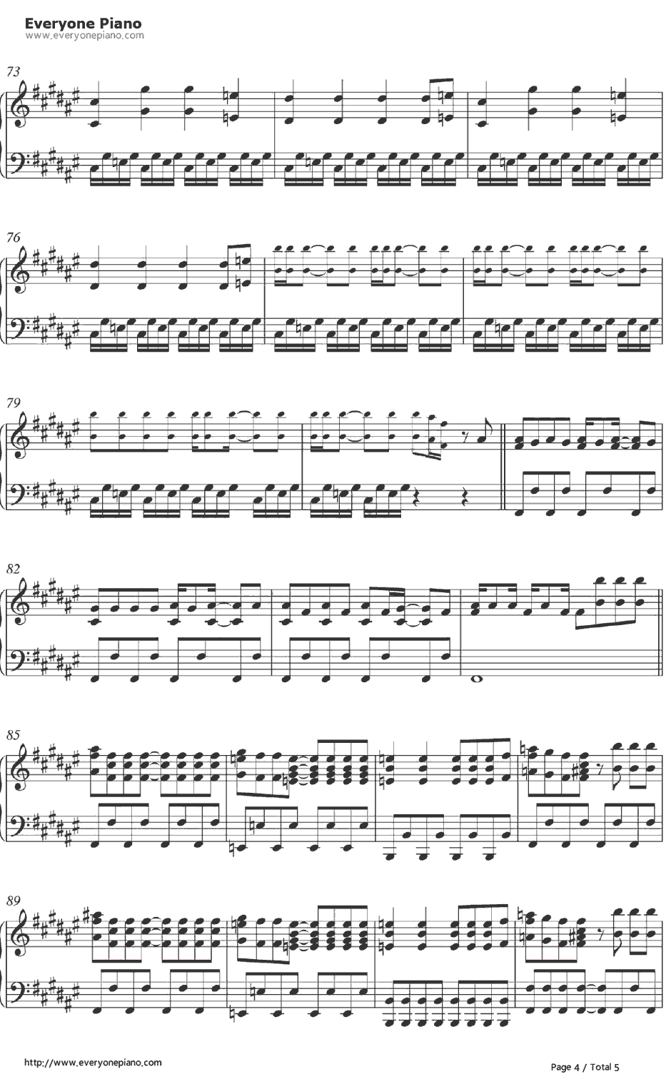 Born This Way钢琴谱-LadyGaGa4