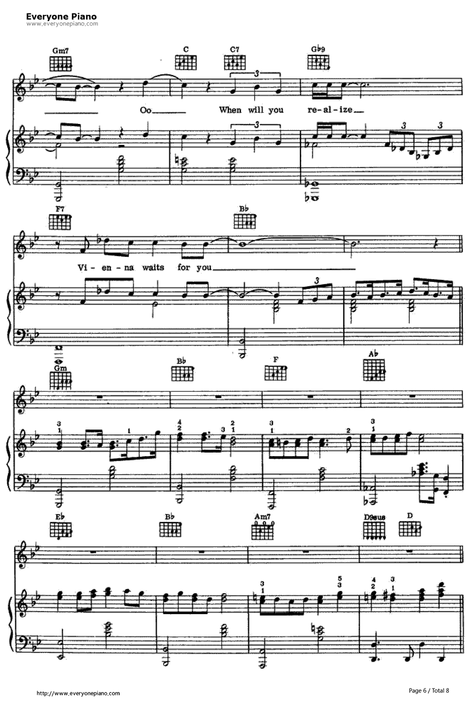 Vienna钢琴谱-BillyJoel　比利·乔尔6