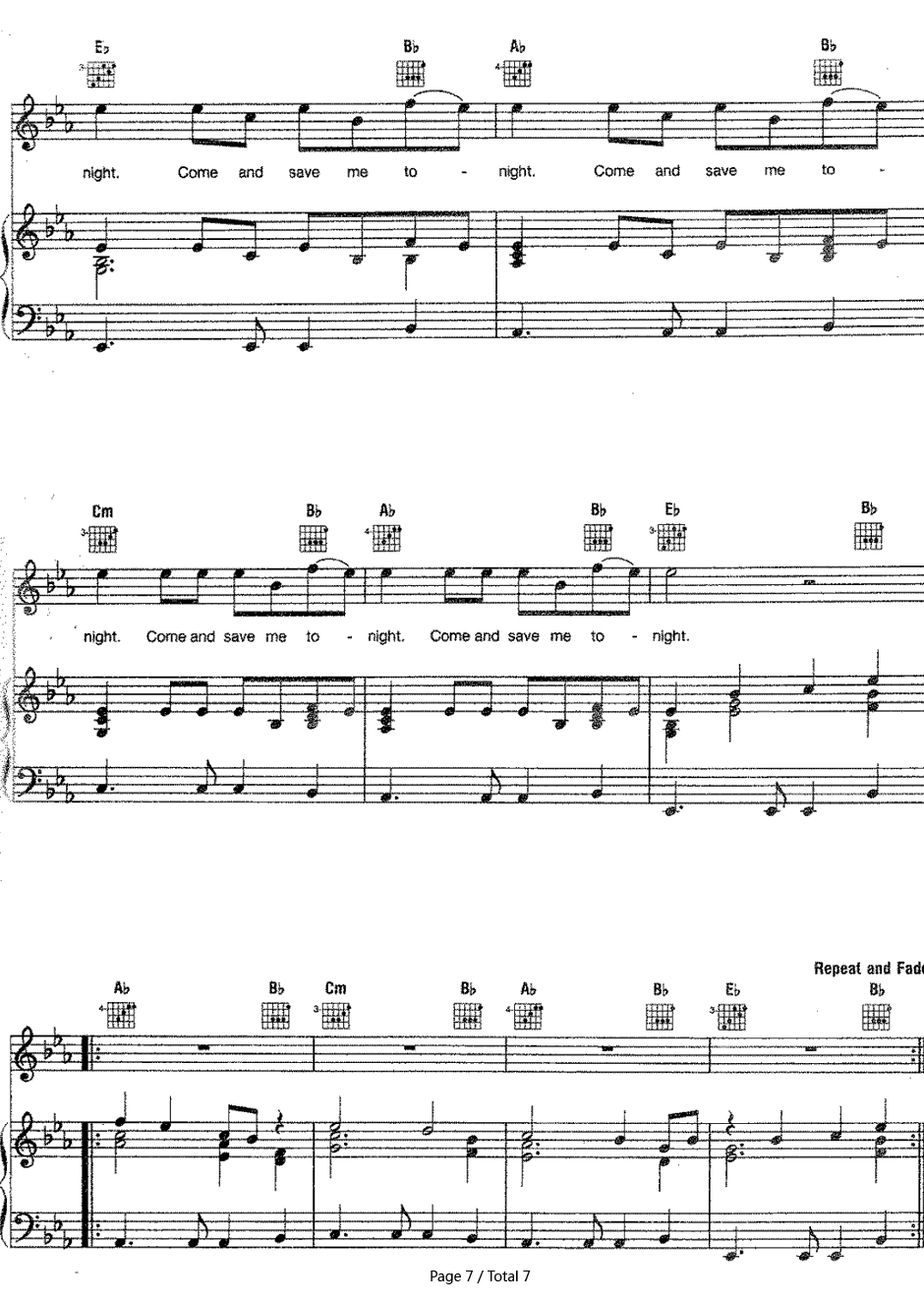Angel钢琴谱-Aerosmith7