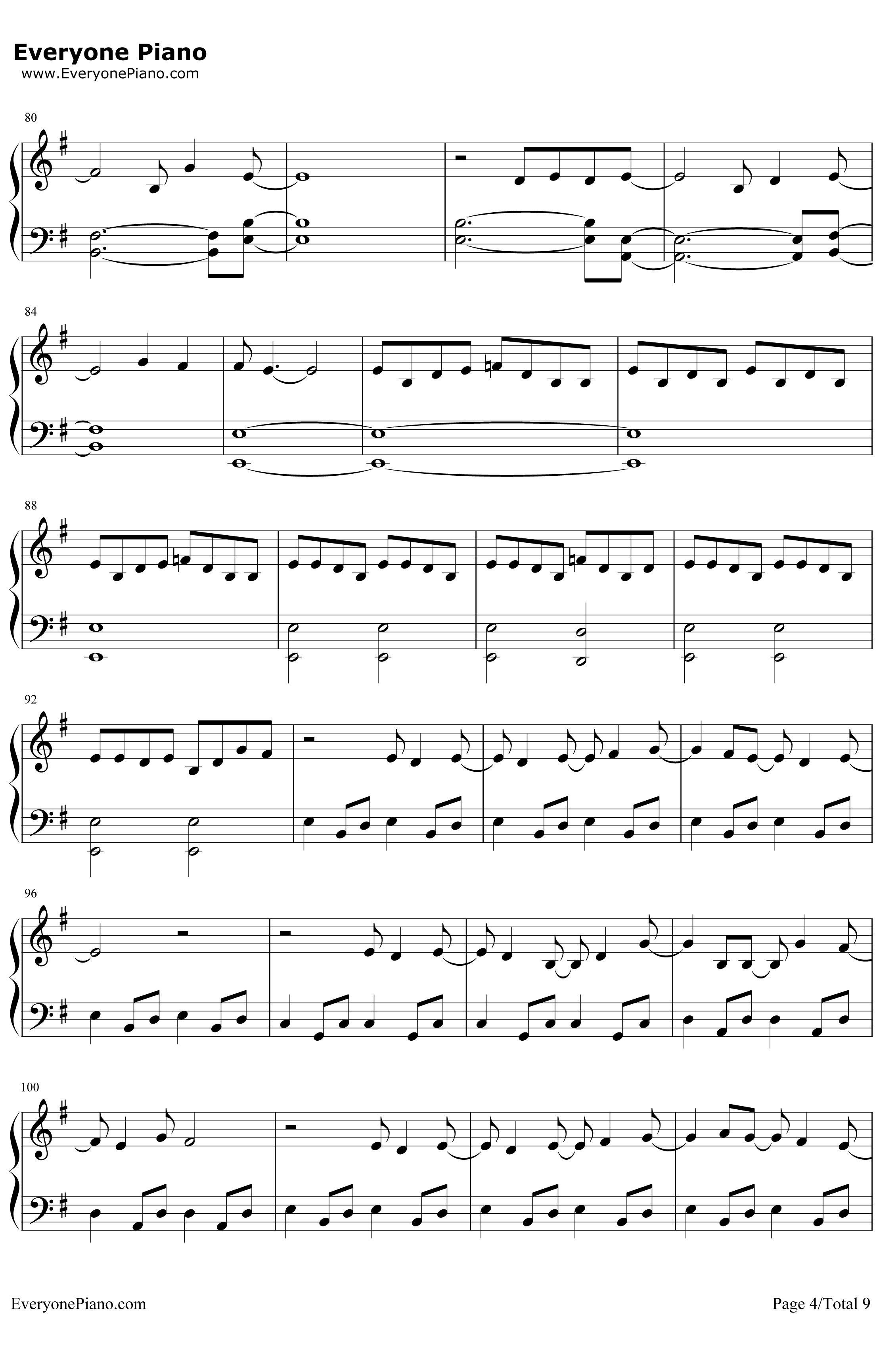 嘆きのリフレイン钢琴谱-末廣優里4