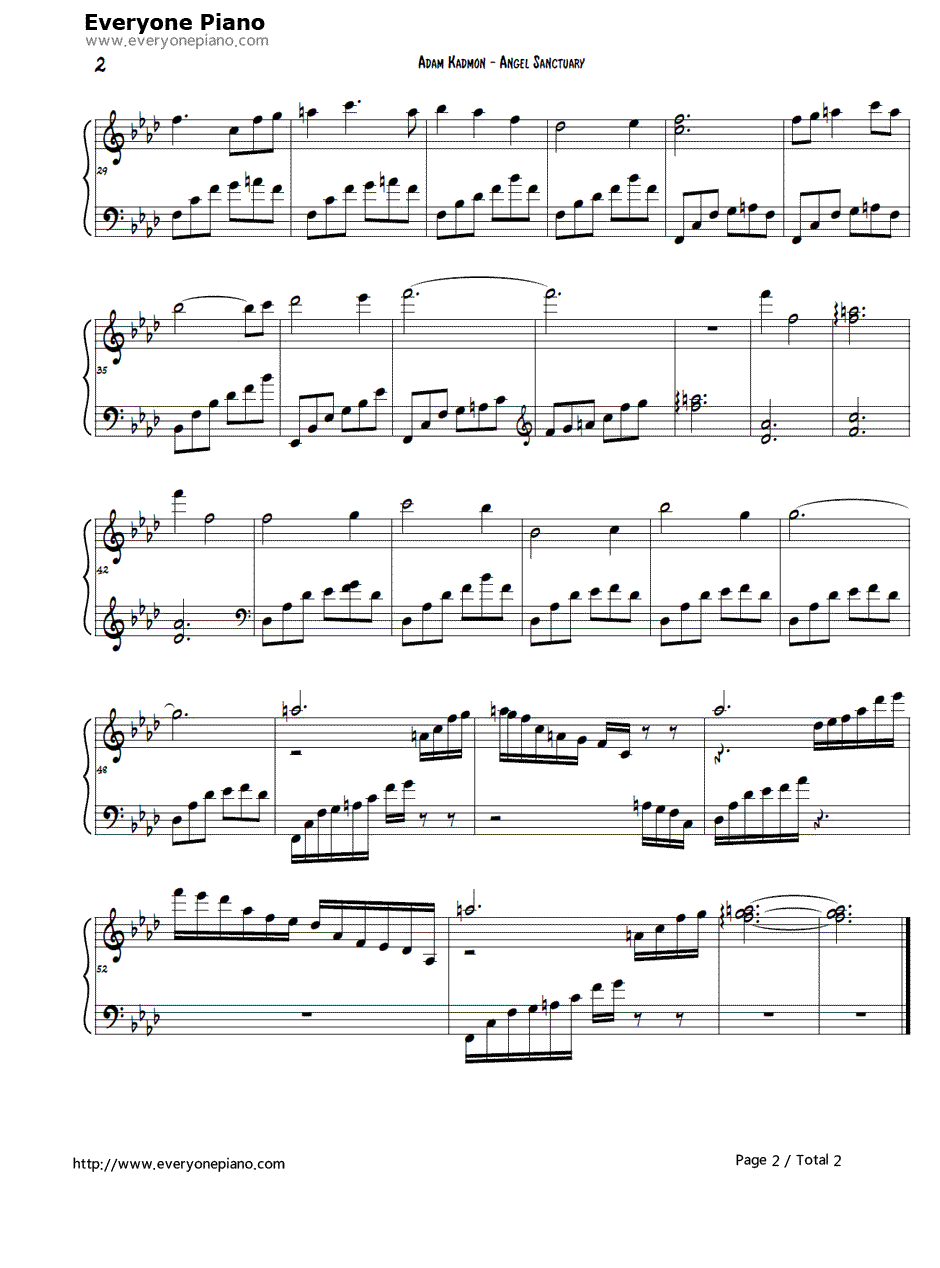 Adam Kadmon钢琴谱-Angel Sanctuary2